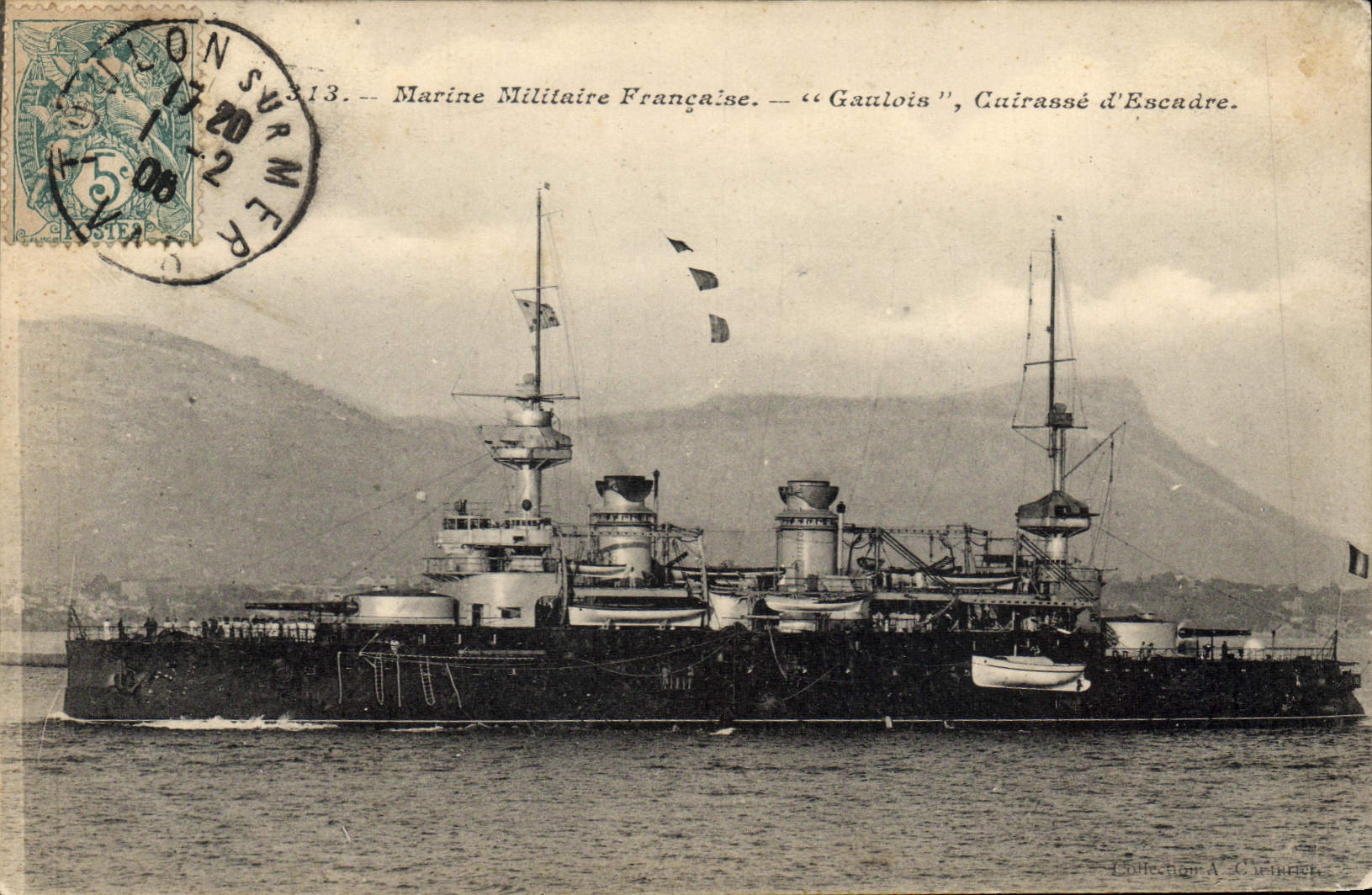 CPA Bateau Gaulois Cuirasse a tourelles