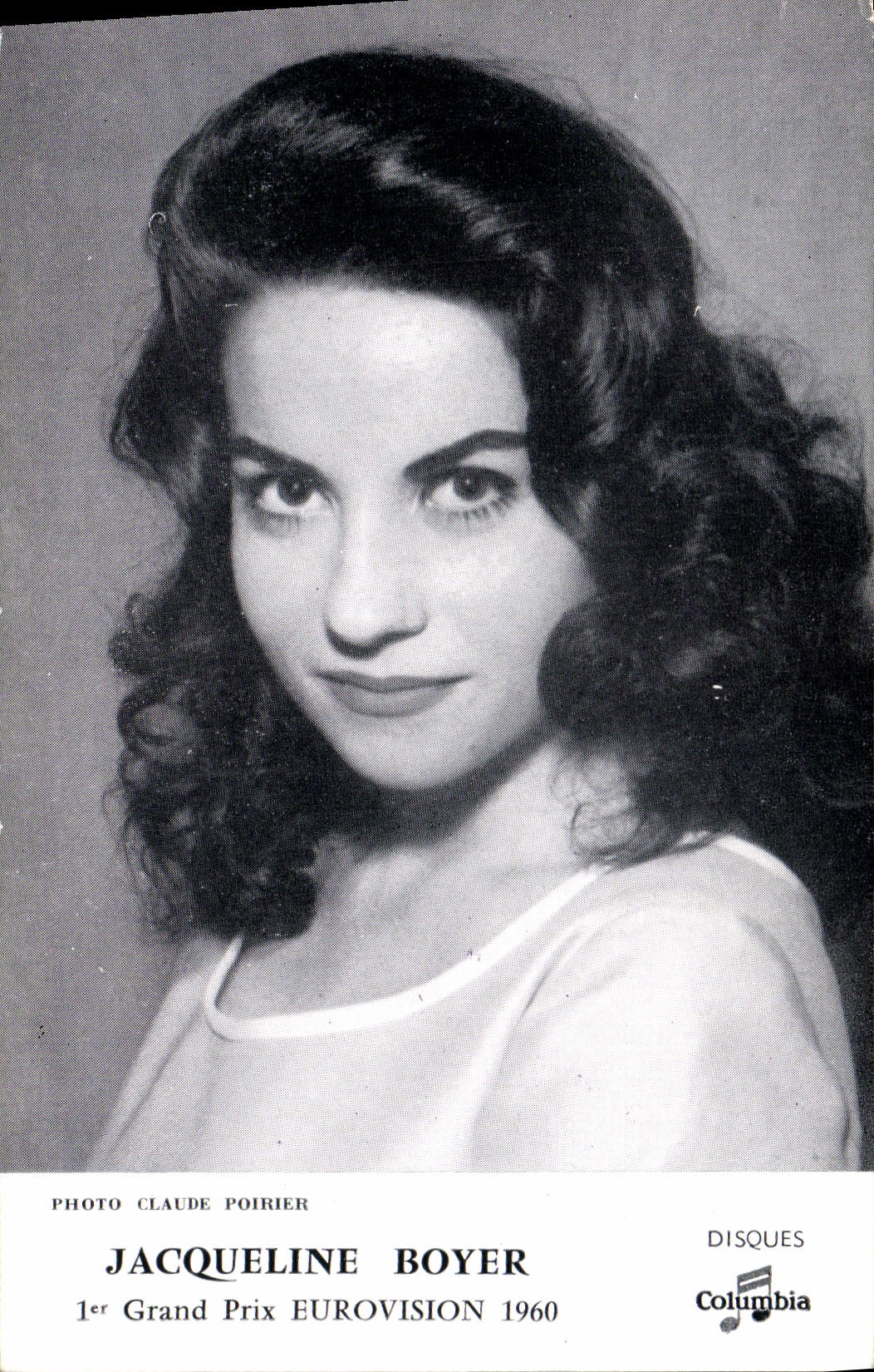Postal Jacqueline Boyer Eurovision 1960