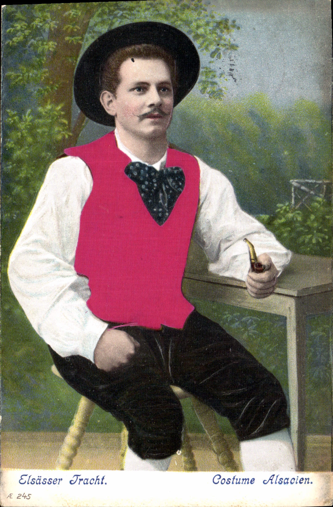 CPA Folklore Alsace Costume alsacien 