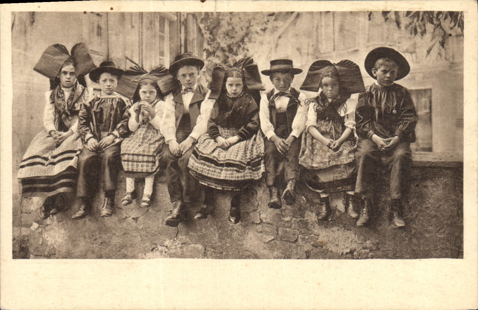 CPA Folklore Alsace Enfants