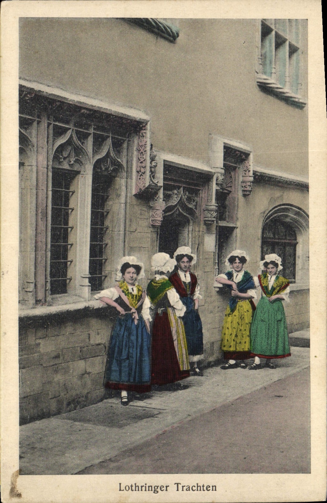 CPA Folklore Alsace Lothringer Trachten