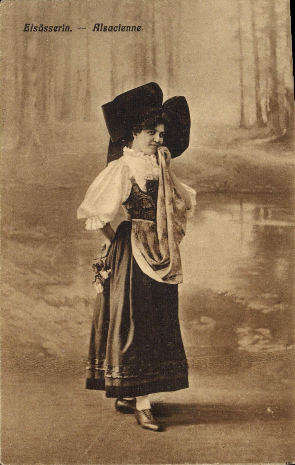 CPA Folklore Alsace Alsacienne