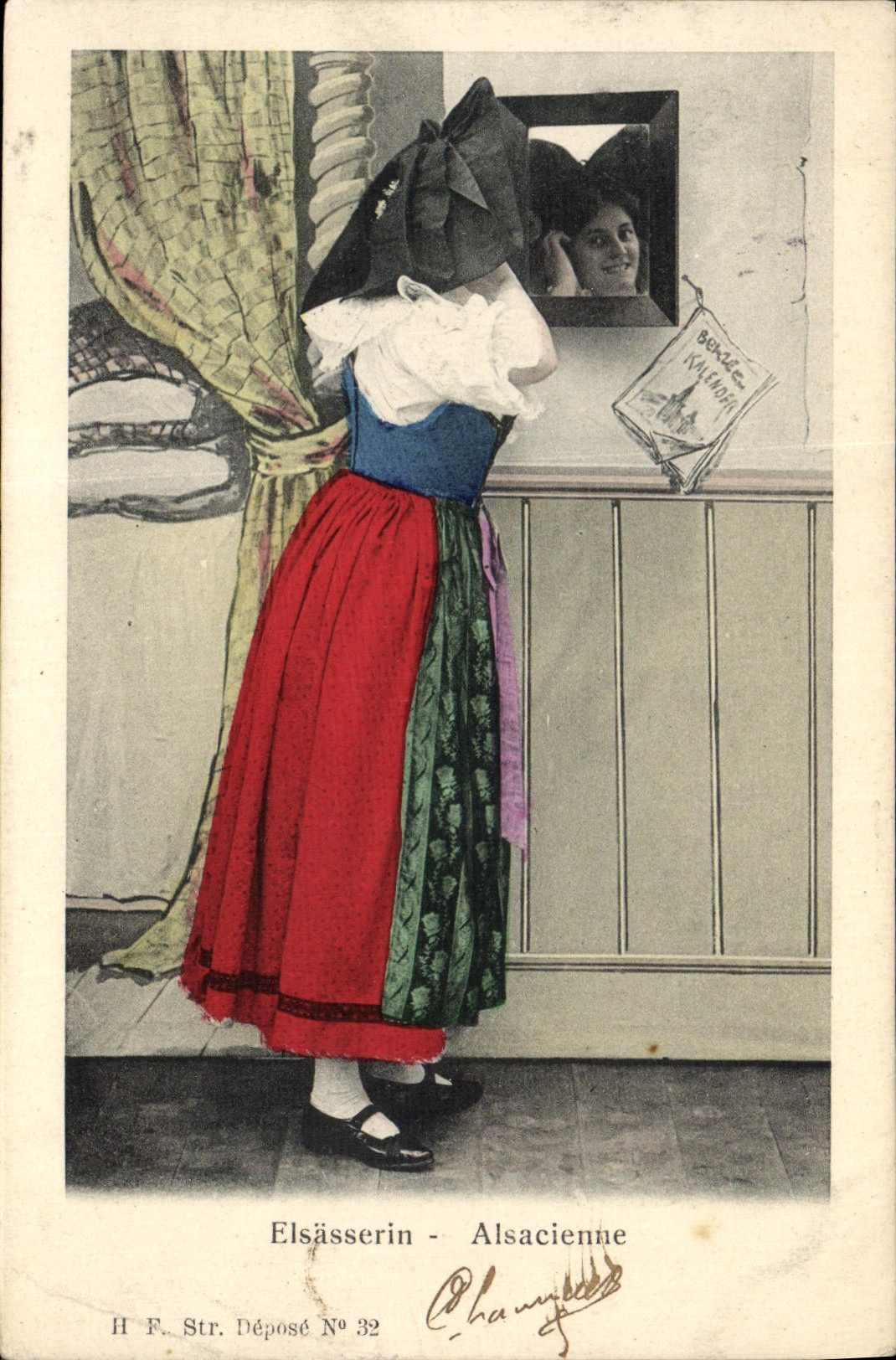 CPA Folklore Alsace Alsacienne