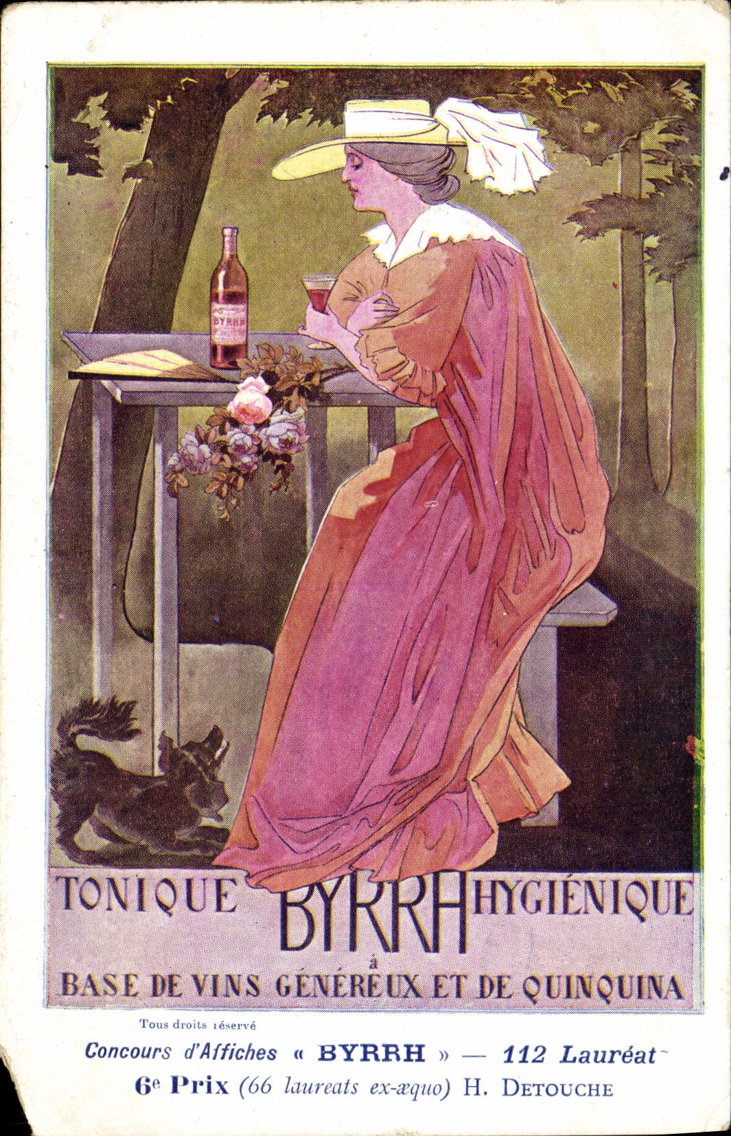 CPA Fantaisie Illustrateur Tonique Byrrh Detouche Chien