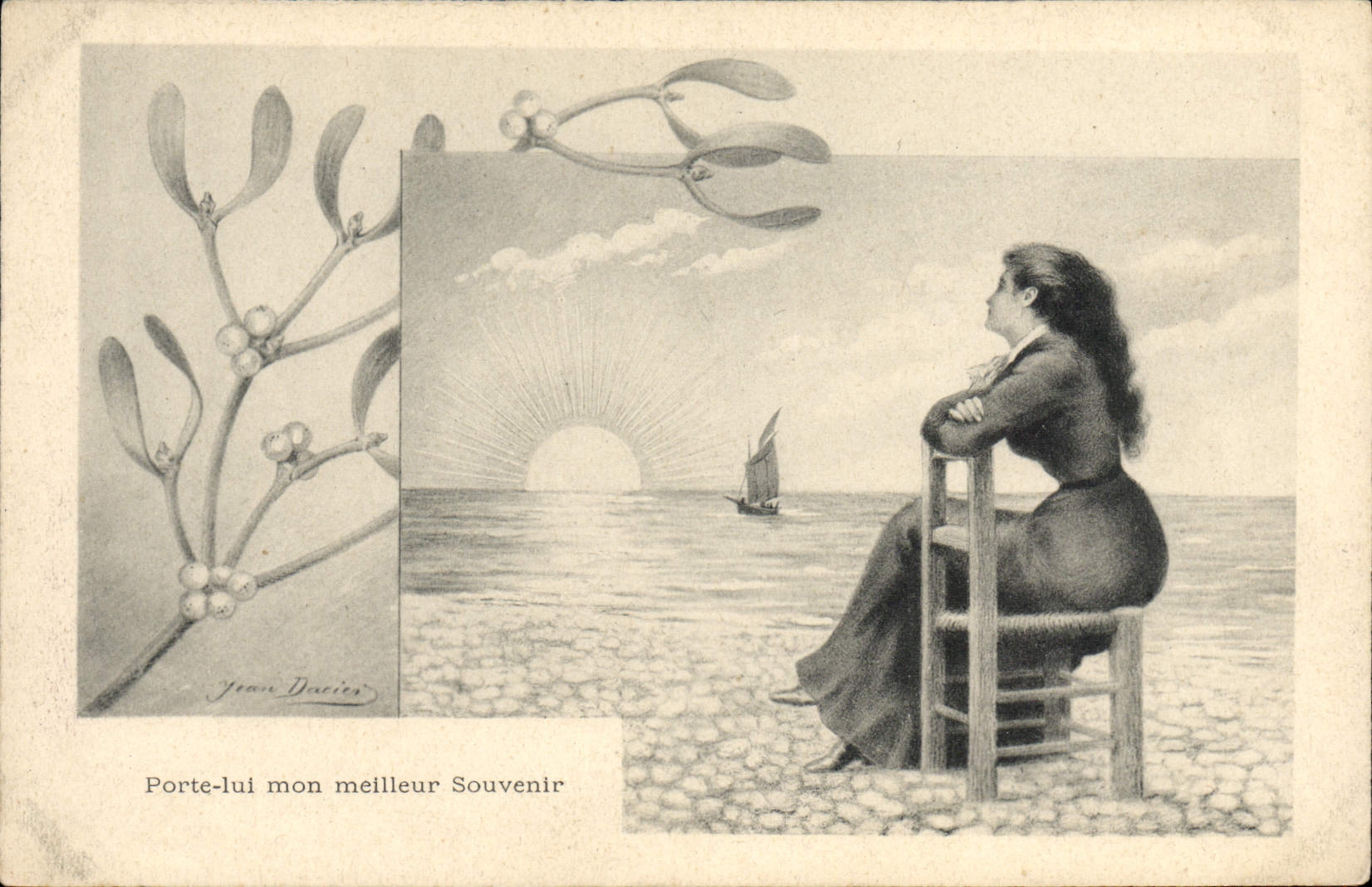 CPA Fantaisie Illustrateur Femme Portez lui mon meilleur souvenir