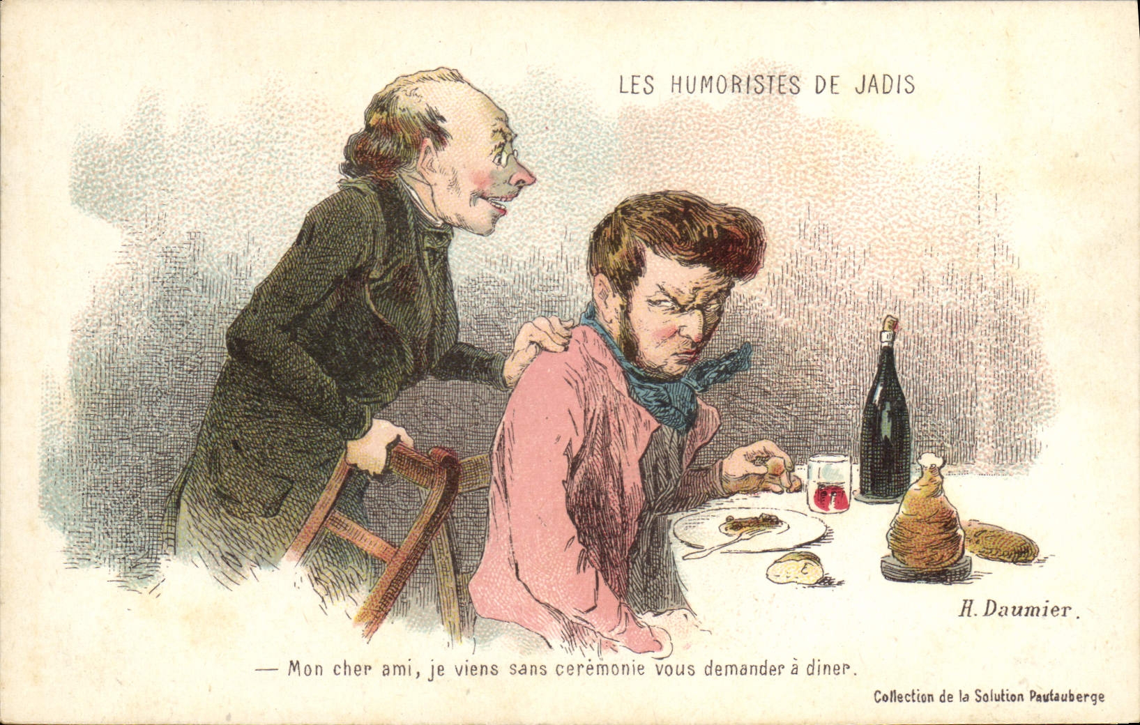 CPA Fantaisie Illustrateur Daumier Les humouristes de jadis Publicite Pautauberge Tuberculose