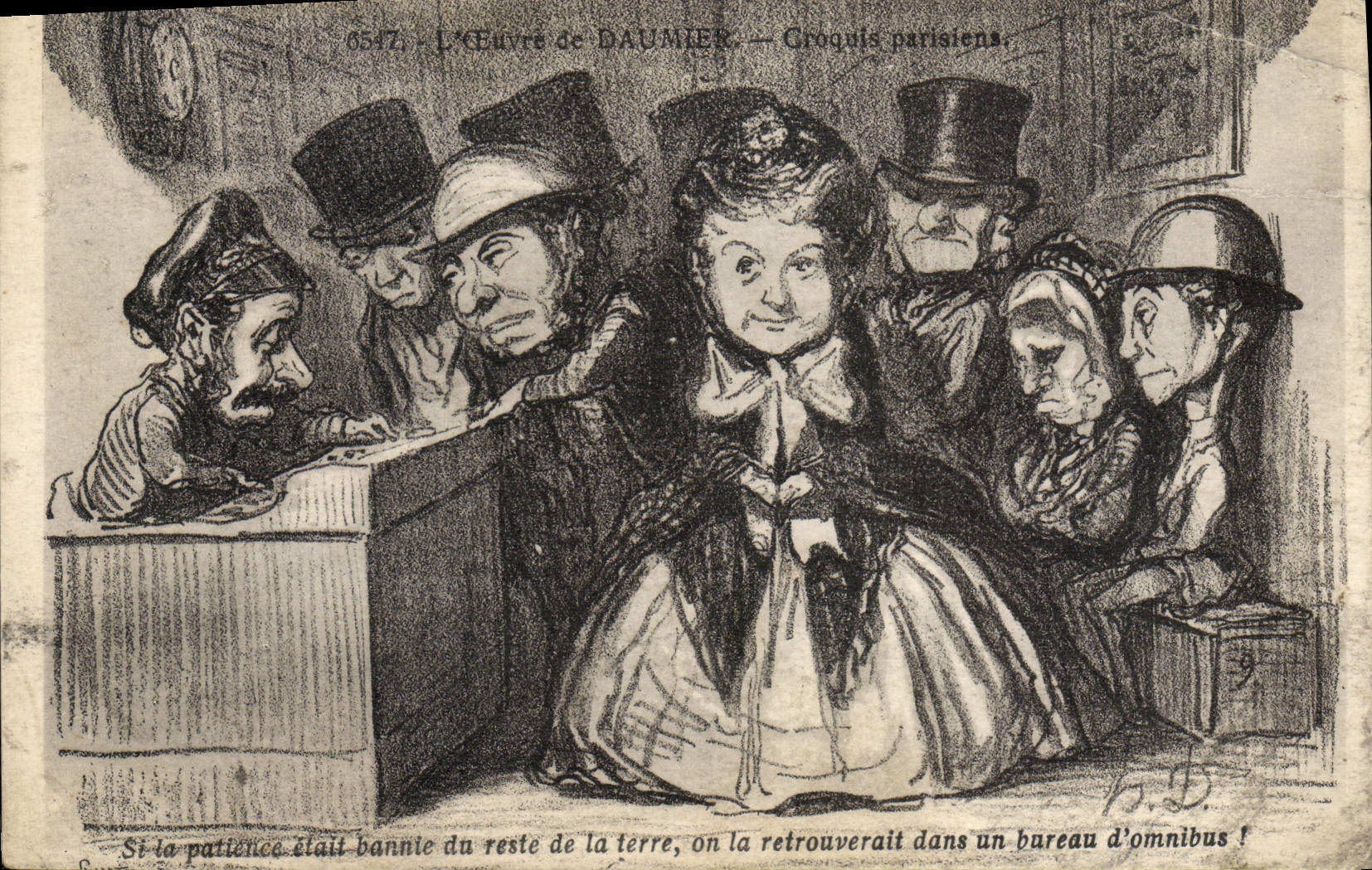 CPA Fantaisie Illustrateur Daumier Croquis Parisiens