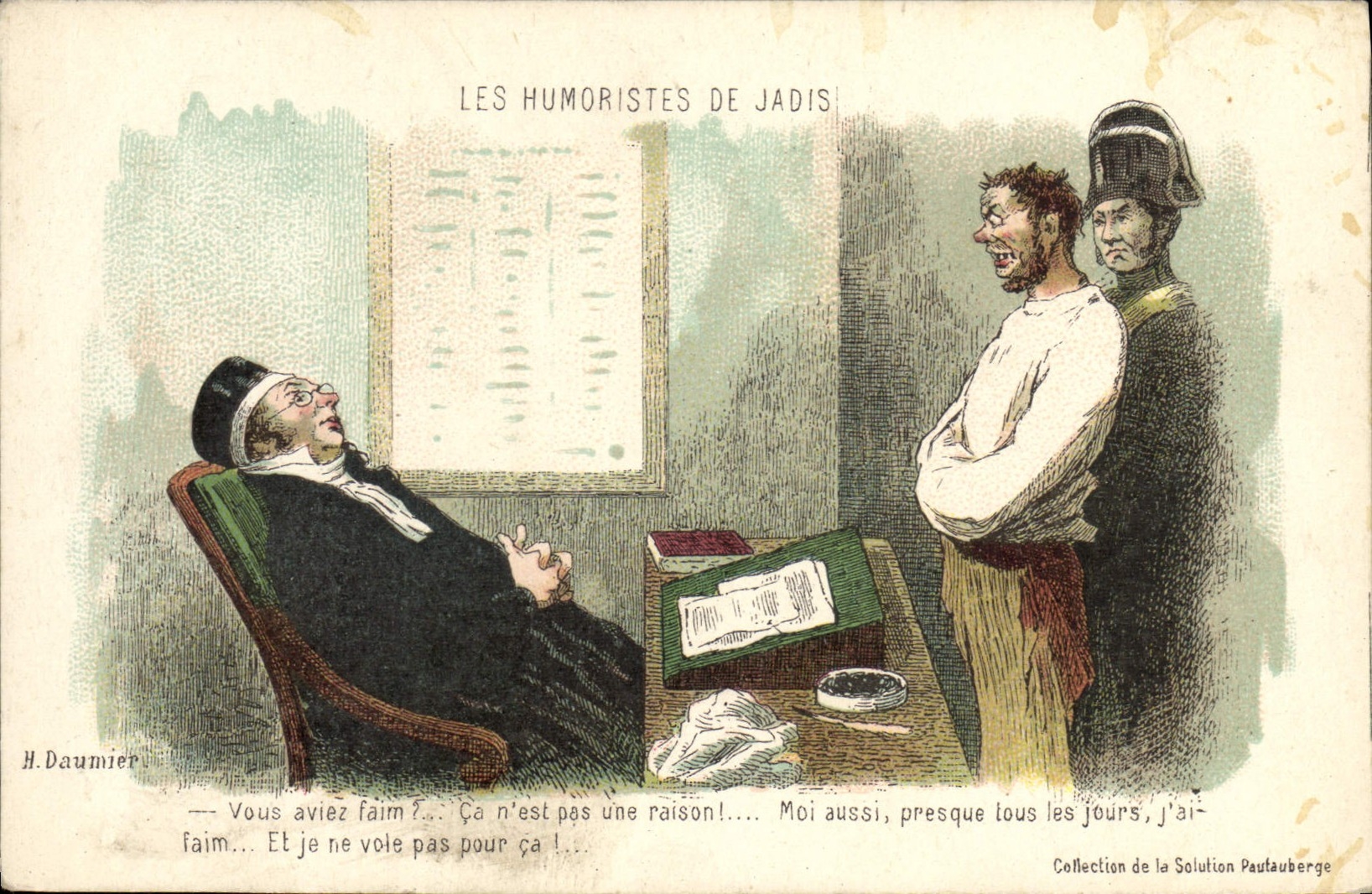 CPA Fantaisie Illustrateur Daumier Les humouristes de jadis Vousa viez faim
