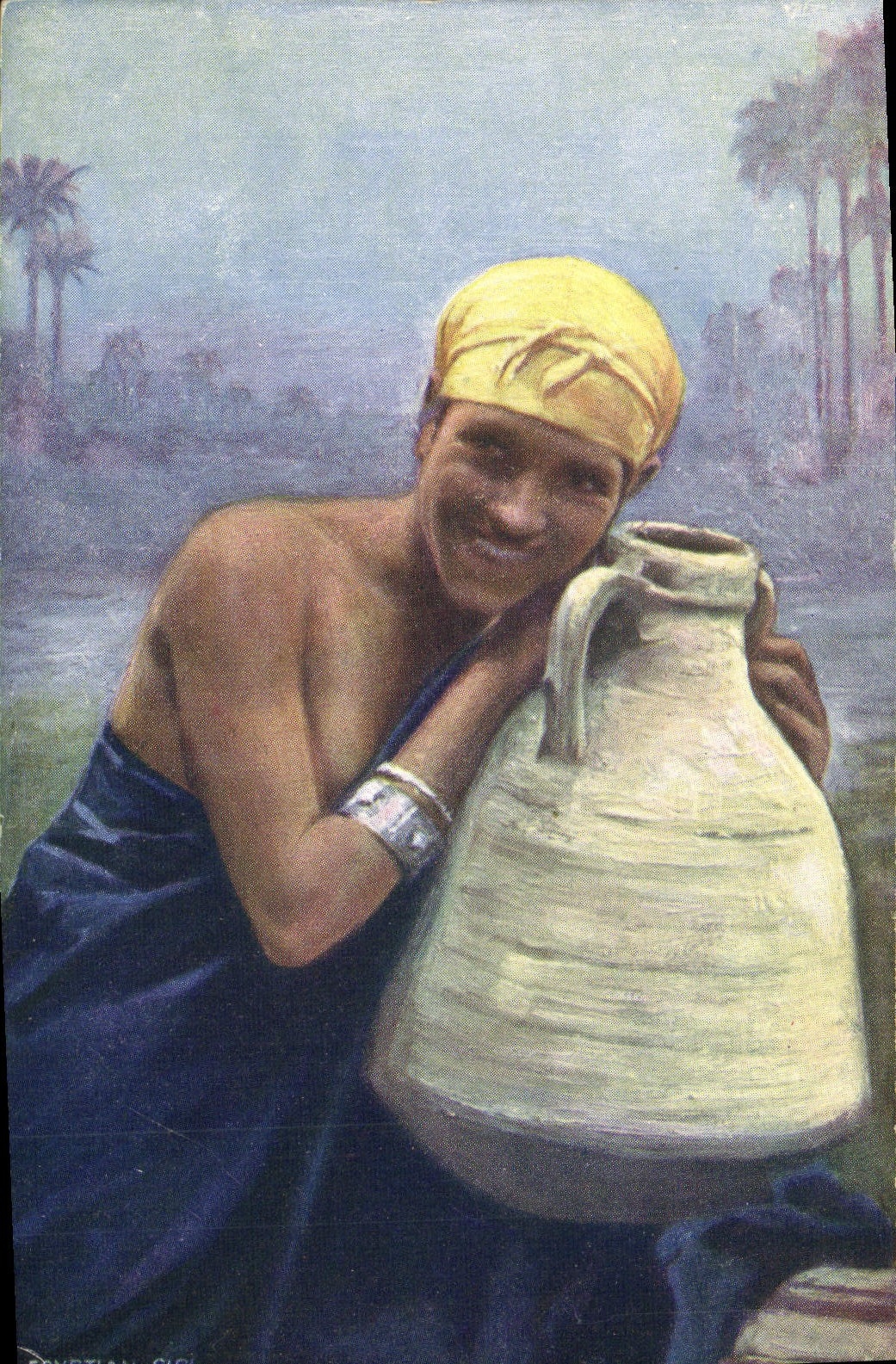 Postal Orientalismo Egyptian Girl