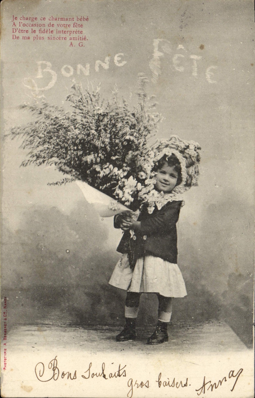 CPA Fantaisie Enfant Bonne fete