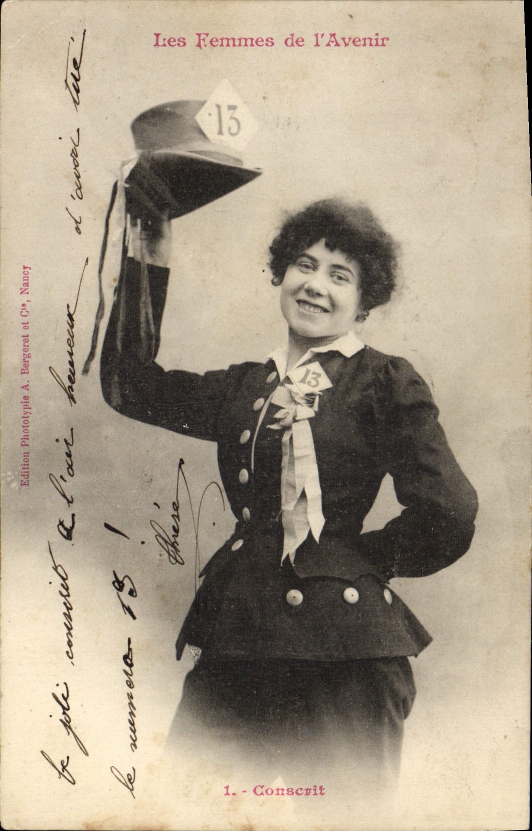 Vintage Postcard Imagination women of the future