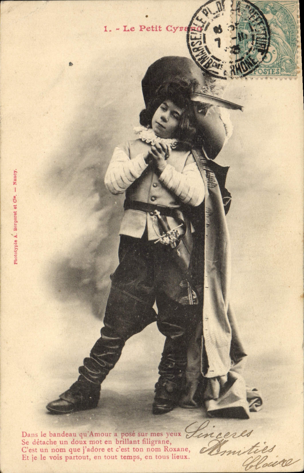CPA Fantaisie Enfant Le petit Cyrano