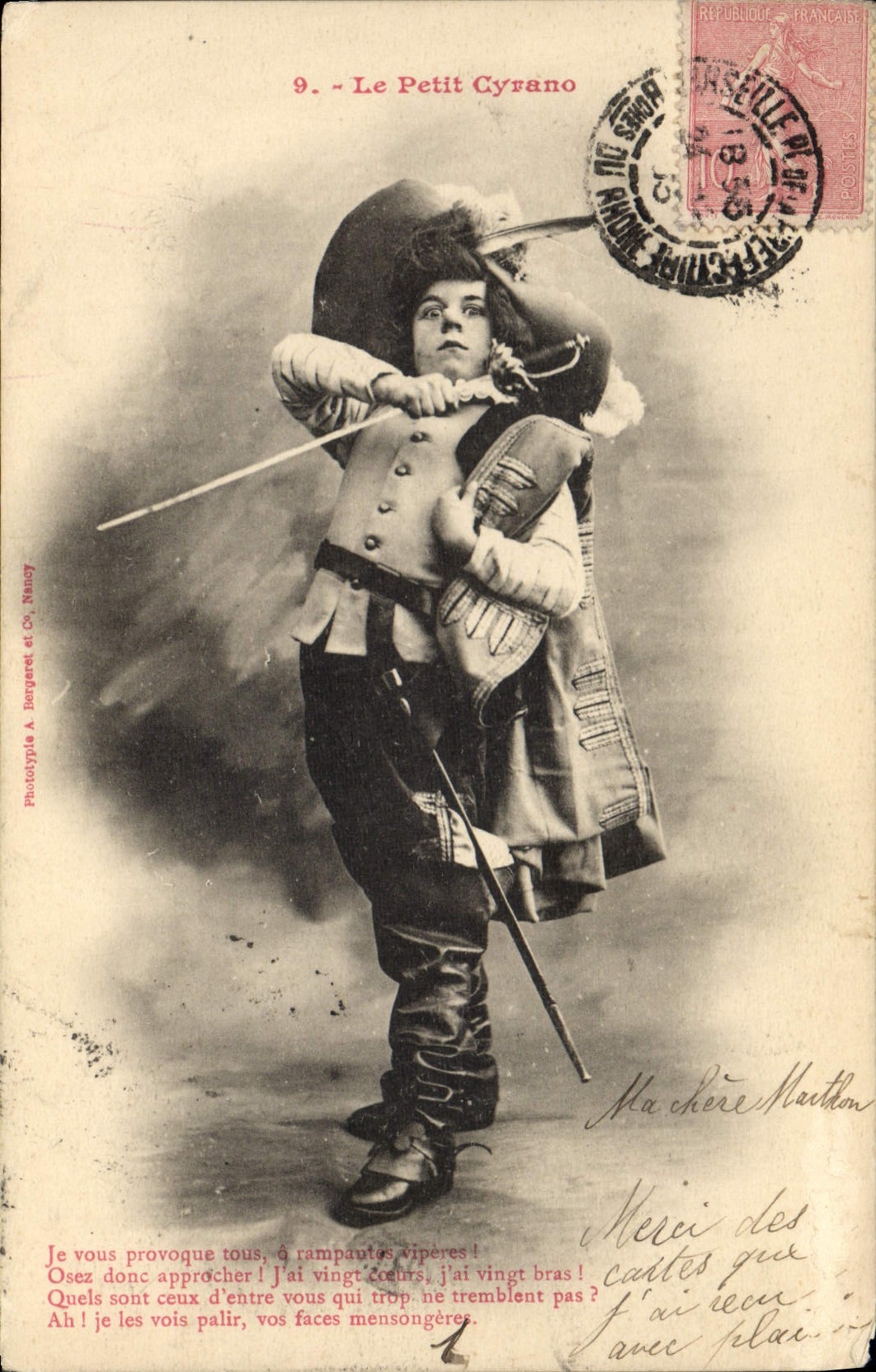 CPA Fantaisie Enfant Le petit Cyrano