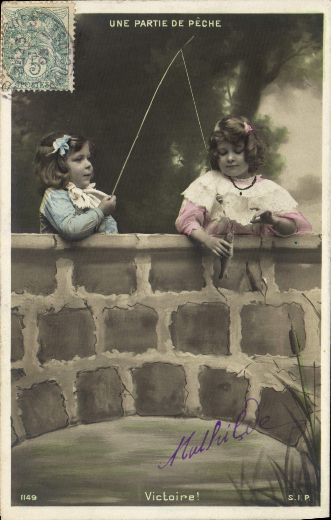 CPA Peche Pecheur Enfants Une partie de peche 