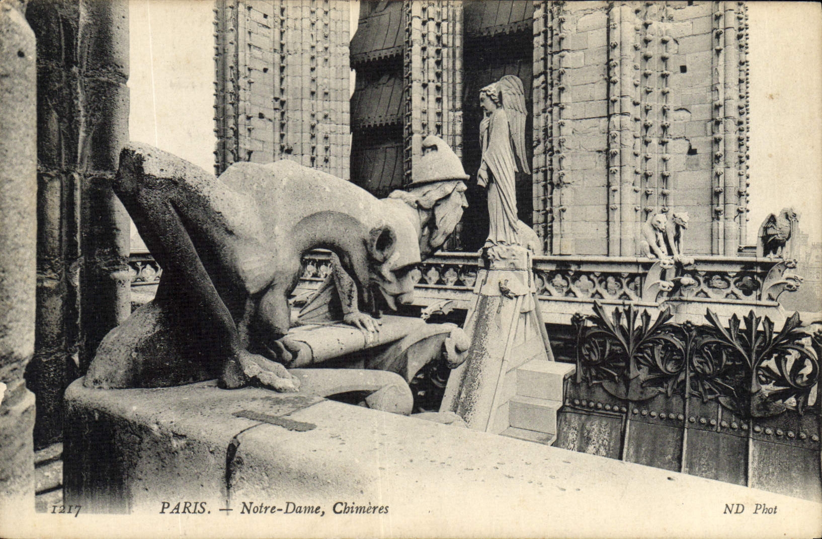 CPA Gargouille Paris Notre Dame Chimeres