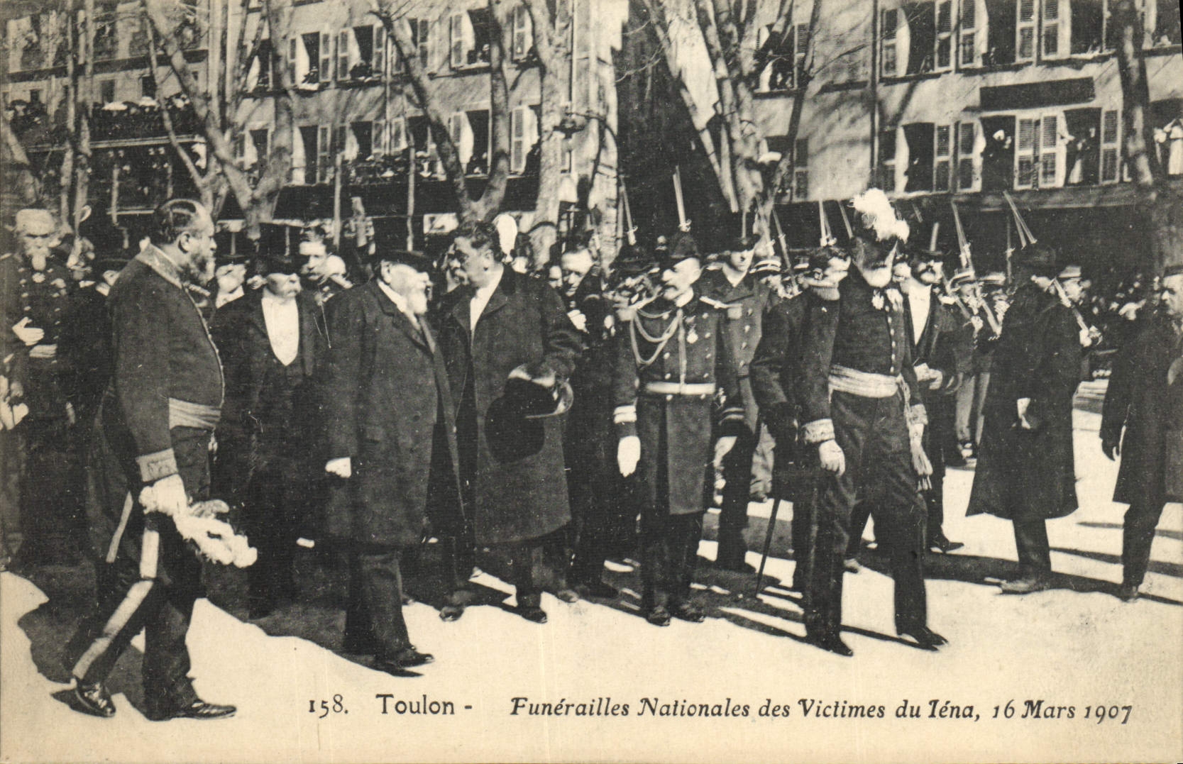 Vintage Postcard Toulon national Funeral of the victims of Iena