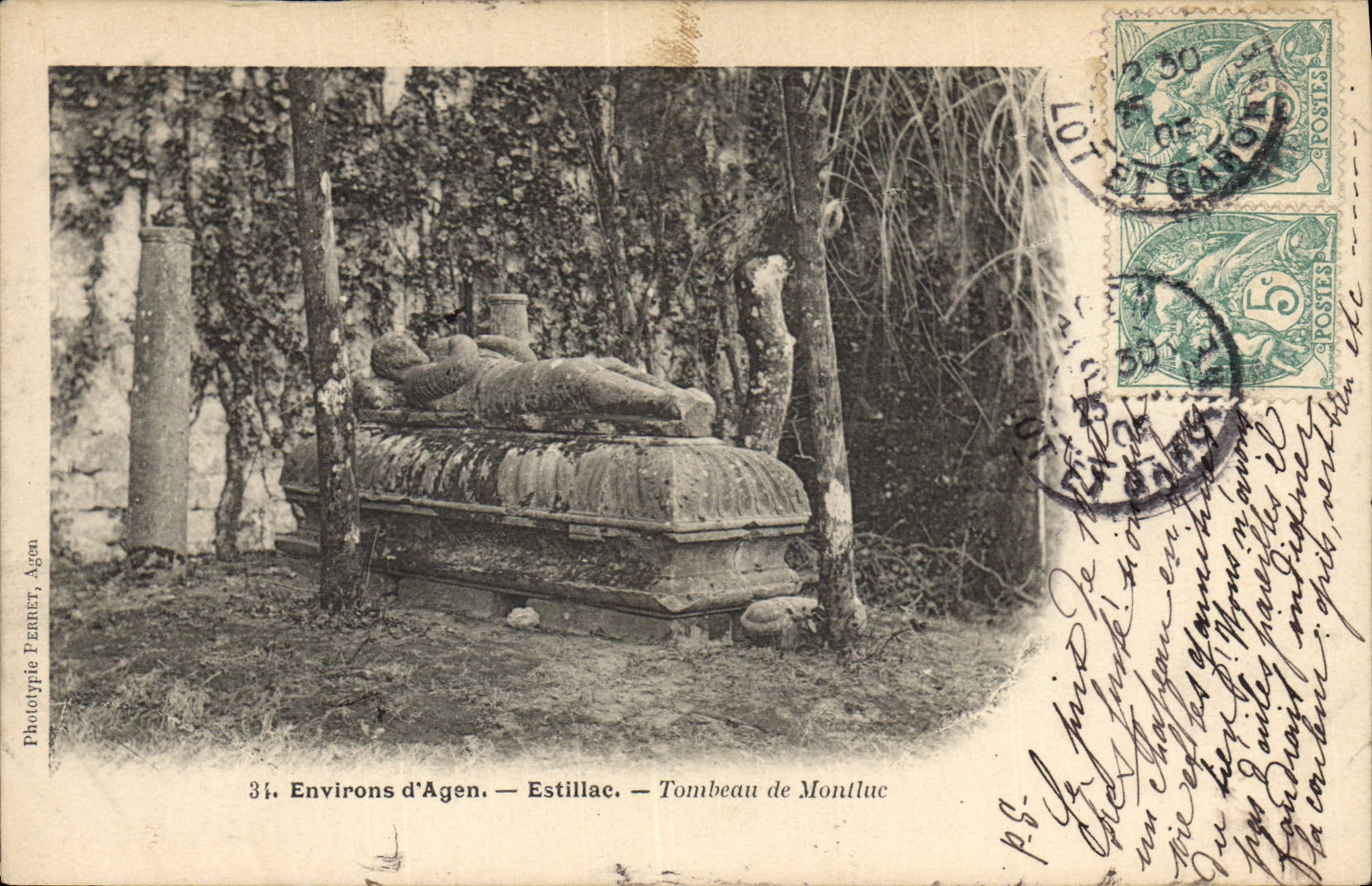 CPA Environs d'Agen Estillac Tombeau de Montluc