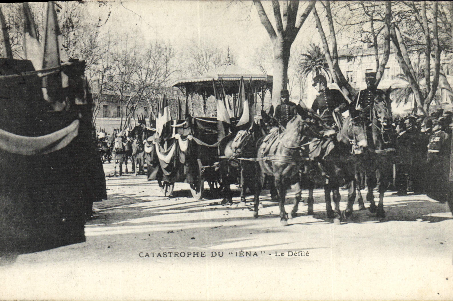 Vintage Postcard Catastrophe of Iena the procession