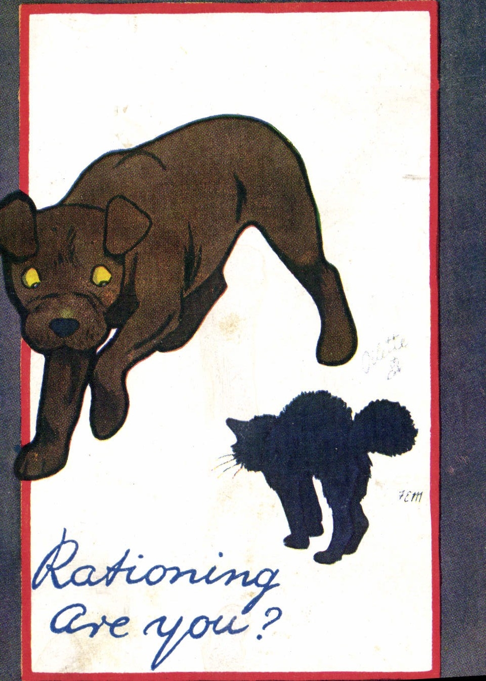 CPA Chien Chiens Chiot Chat