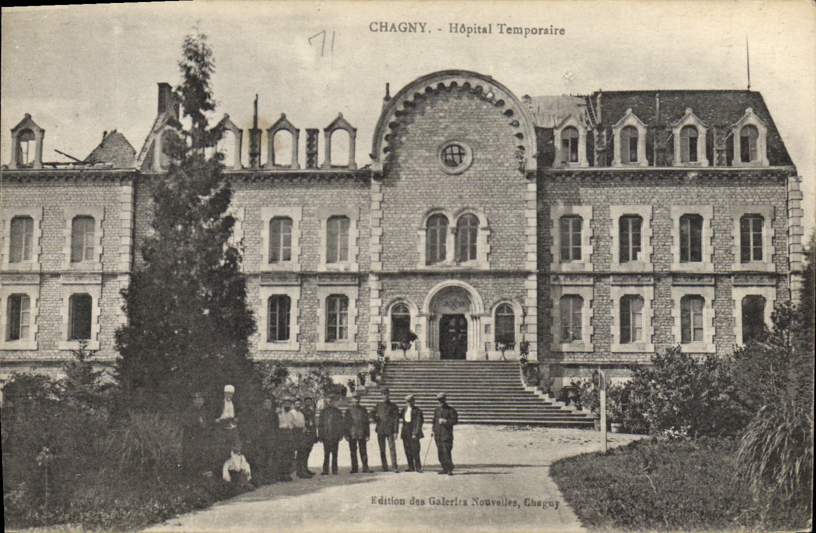 CPA Sante Militaria Chagny Hopital temporaire