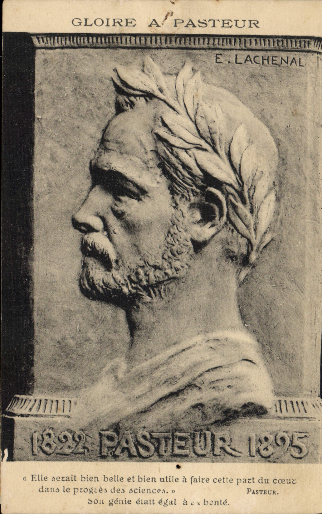 Vintage Postcard Sante Glory has Pasteur