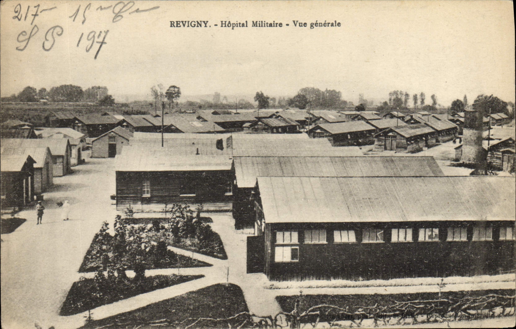 Vintage Postcard Health Militaria Revigny Military hospital Seen general