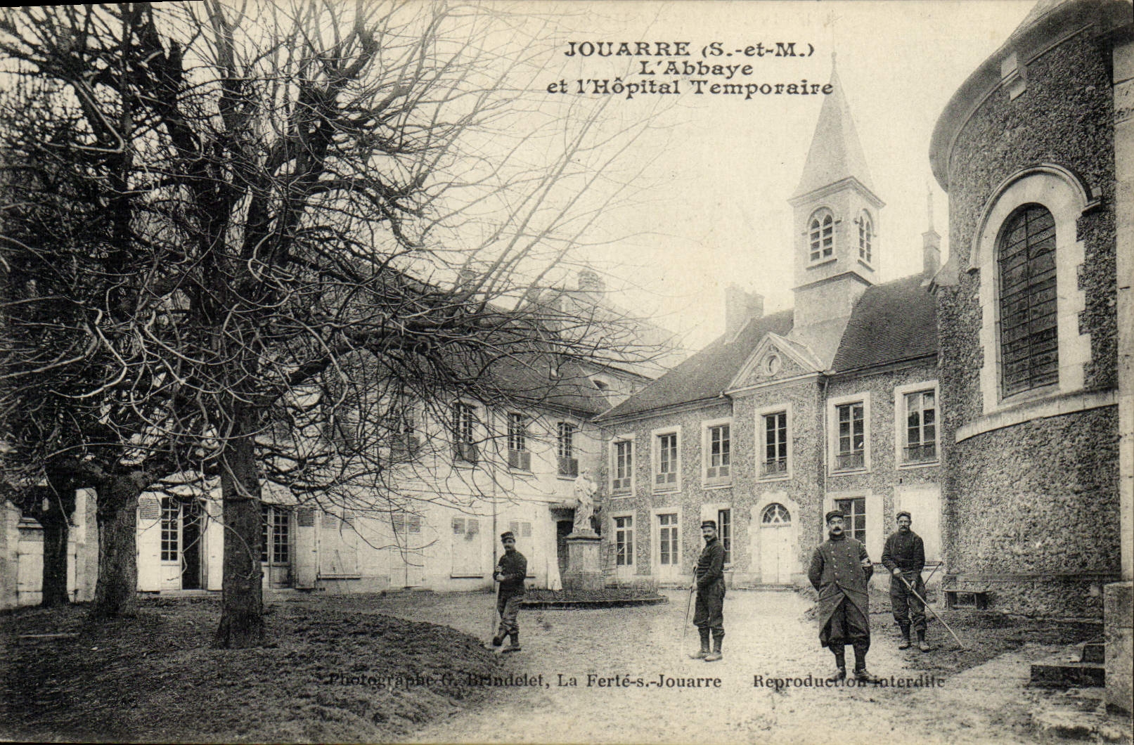 Vintage Postcard Health Militaria Jouarre the abbey and the temporary hospital