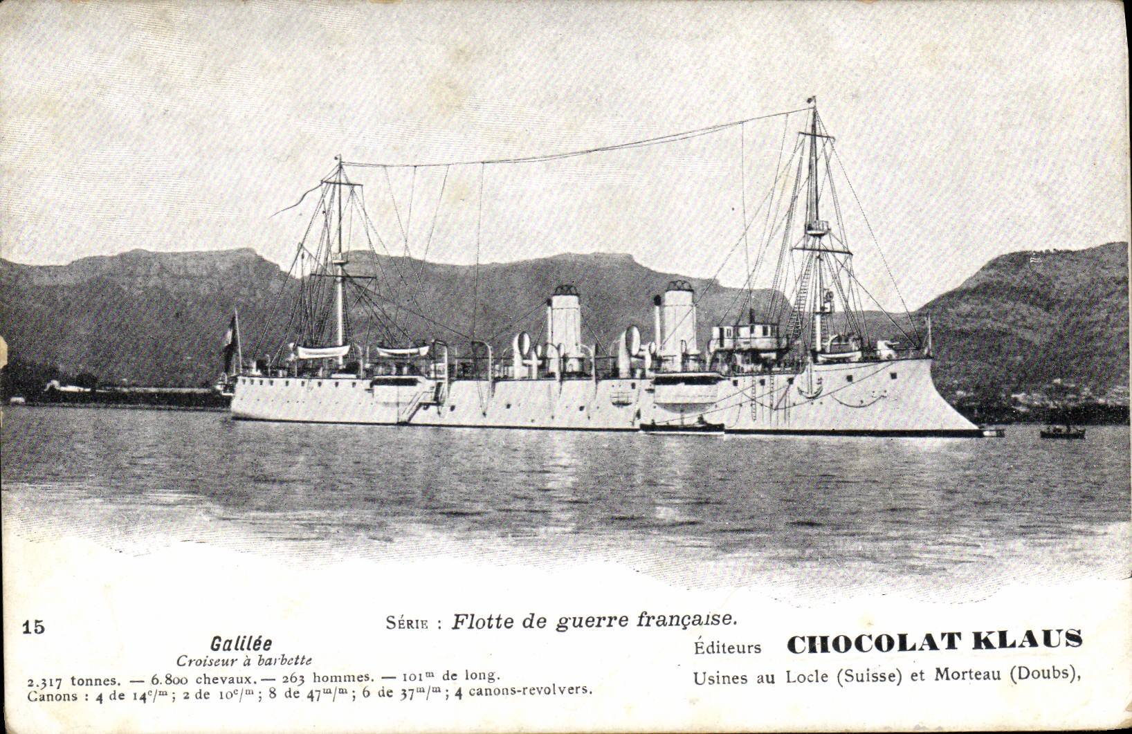 CPA Bateau Galilee Croiseur a barbette