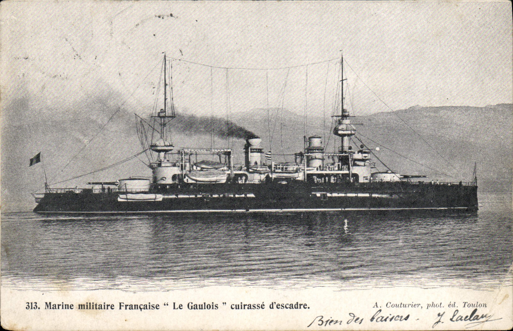 CPA Bateau Le Gaulois Cuirasse d'escadre