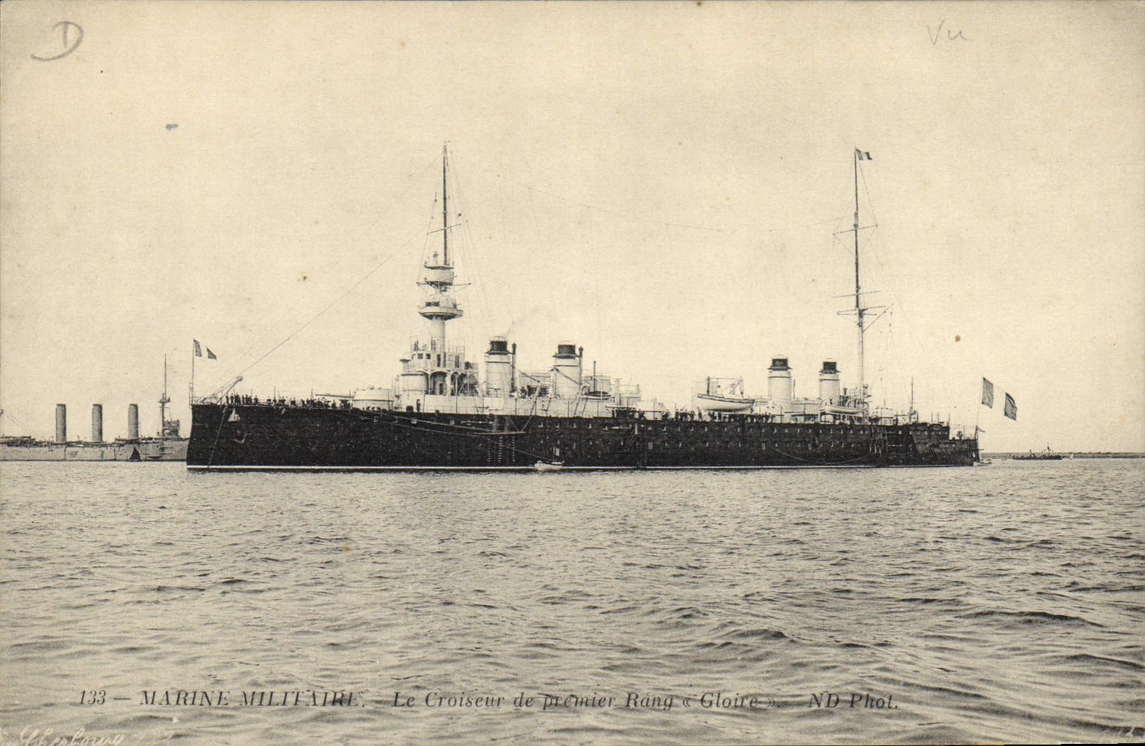 CPA Bateau Le croiseur de premier rang Gloire 