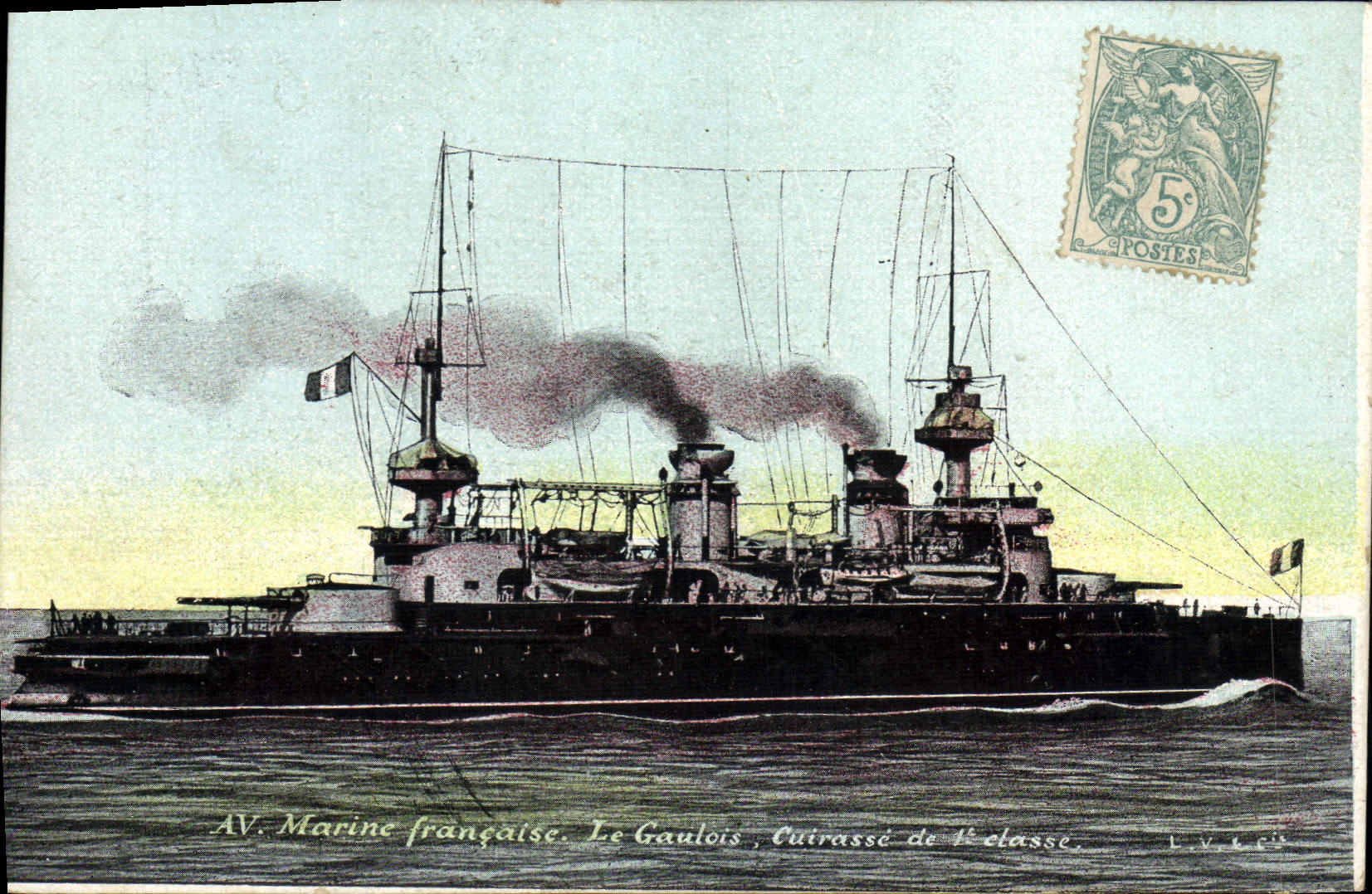 CPA Bateau Le Gaulois Cuirasse de 1er classe