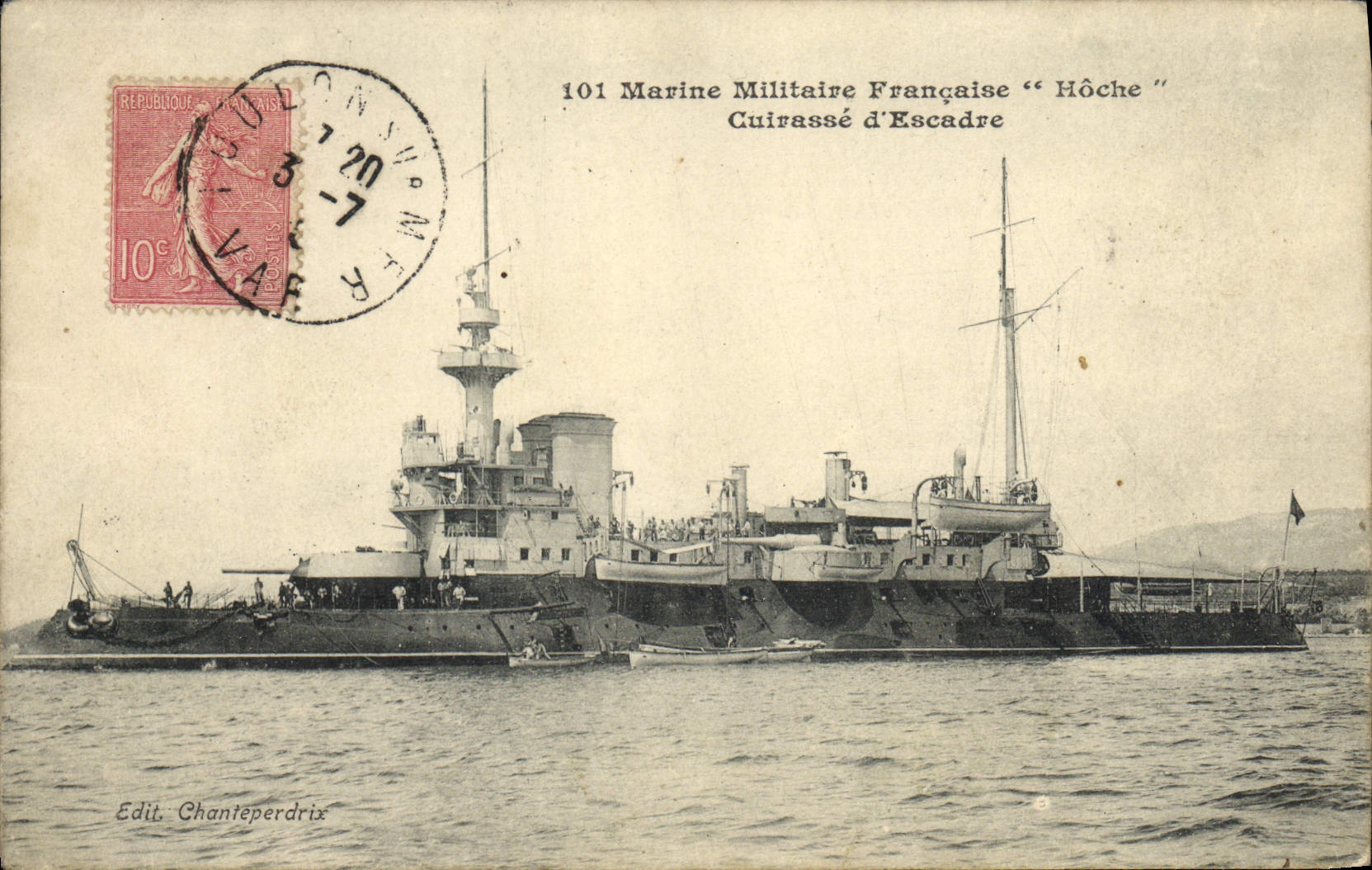 CPA Bateau Hoche Cuirasse d'escadre
