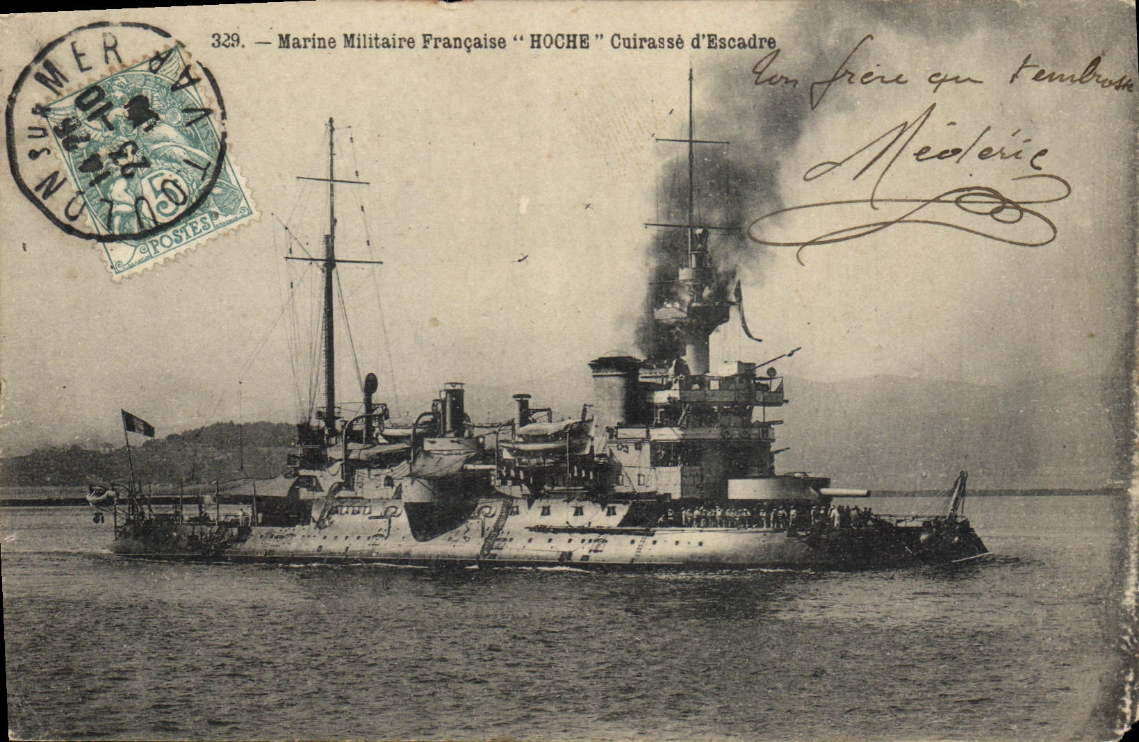CPA Bateau Hoche Cuirasse d'escadre