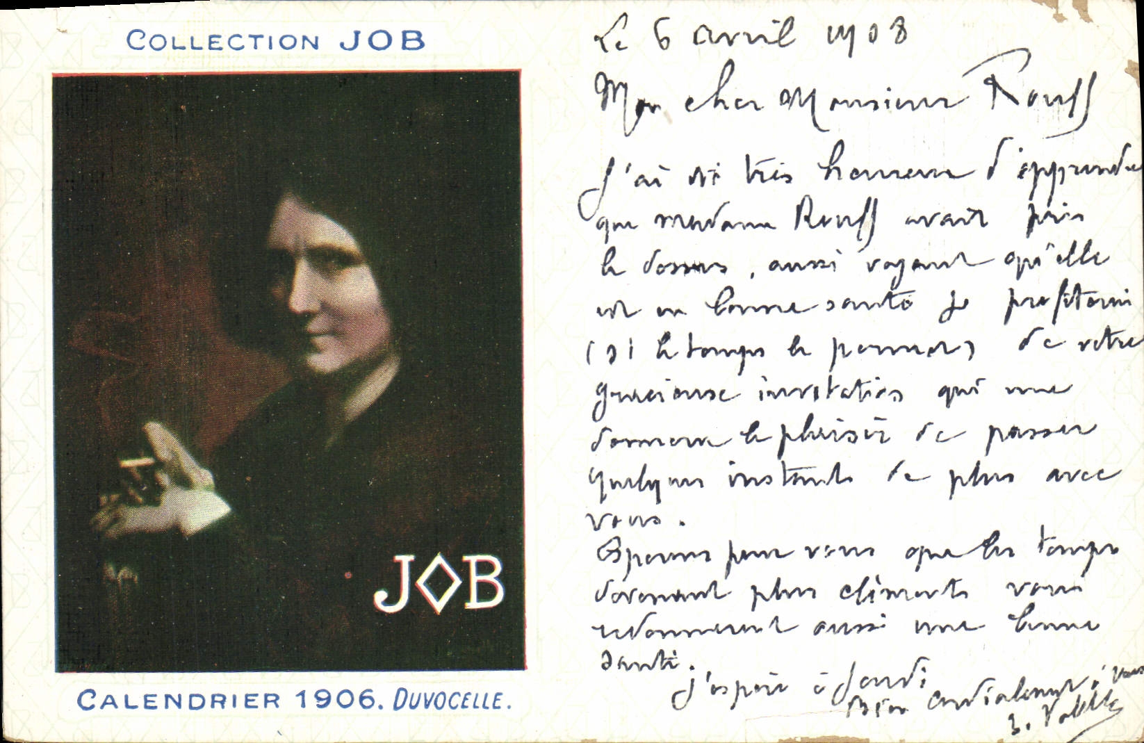 Vintage Postcard Imagination Illustrator Job Calendar 1906 Duvocelle