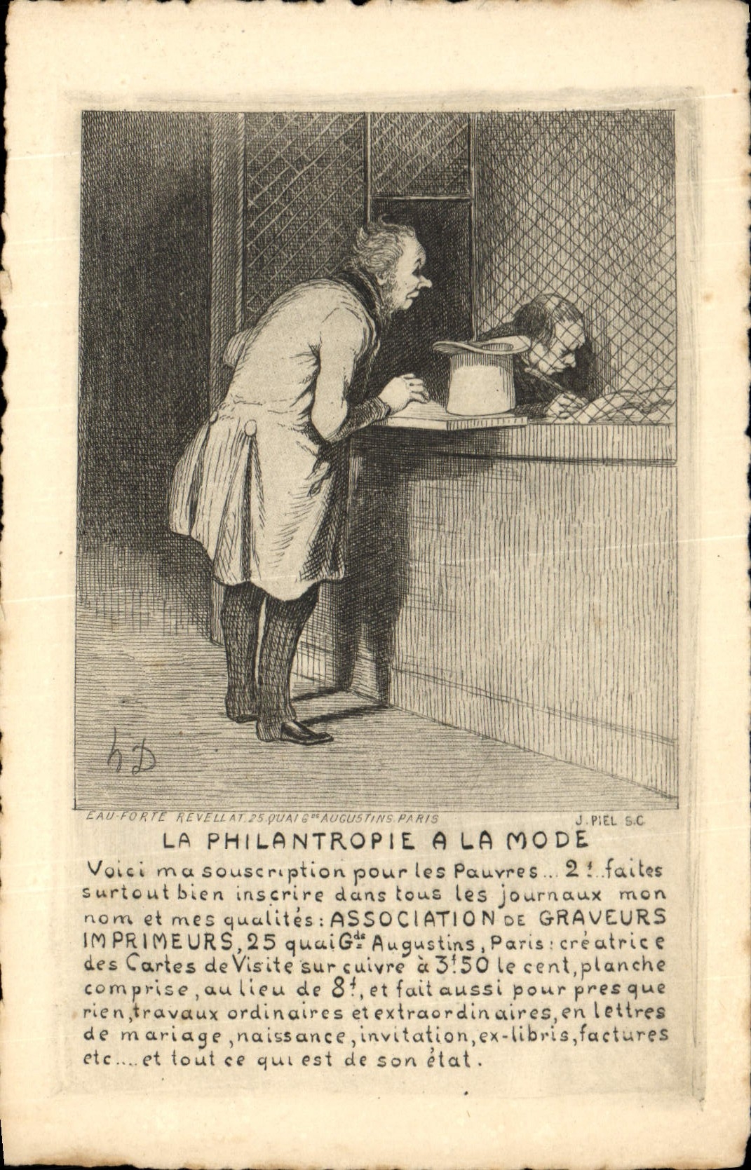 Vintage Postcard Fantaisie Illustrator the philantropie has the fashion