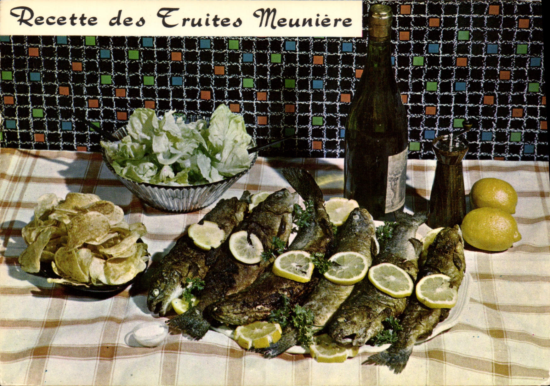 CPM Recette des truites Mariniere 