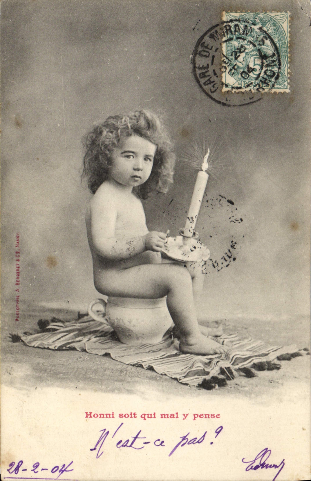 Vintage Postcard Fantaisie Despized Child is which badly thinks of it