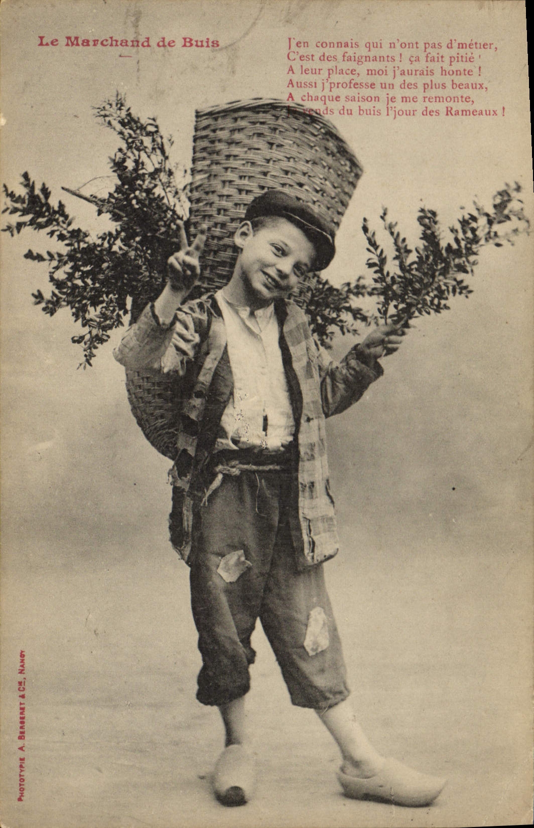 CPA Fantaisie Enfant Le marchand de buis 