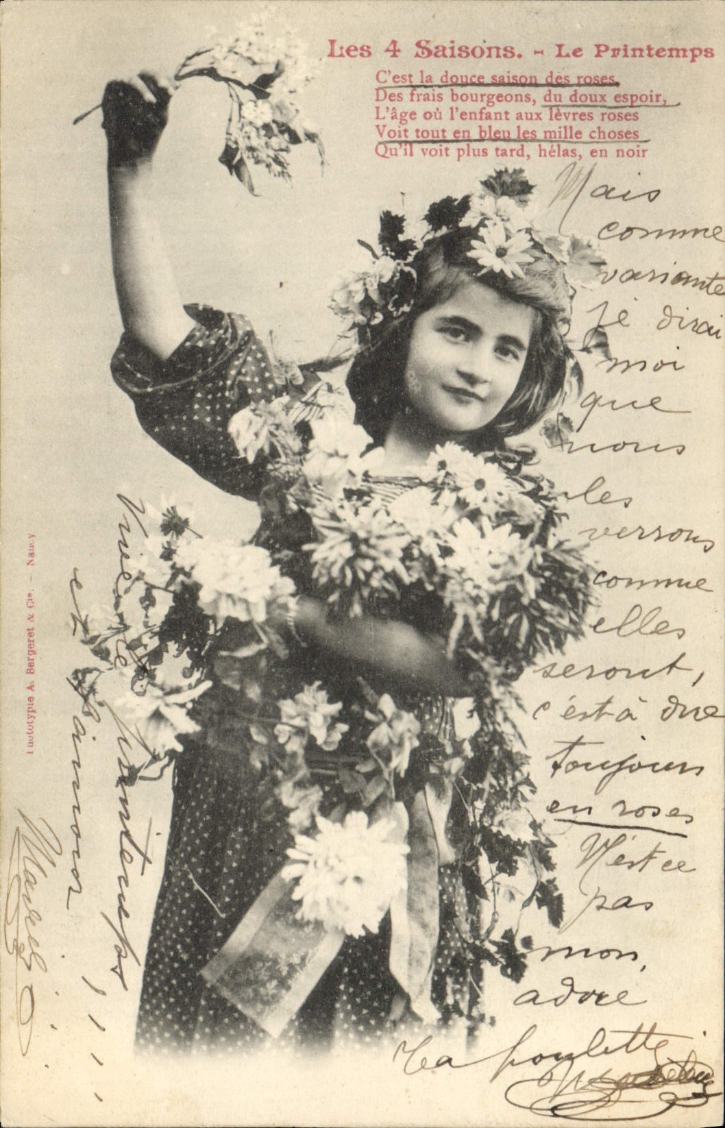 CPA Fantaisie Enfant Les 4 saisons Le printemps