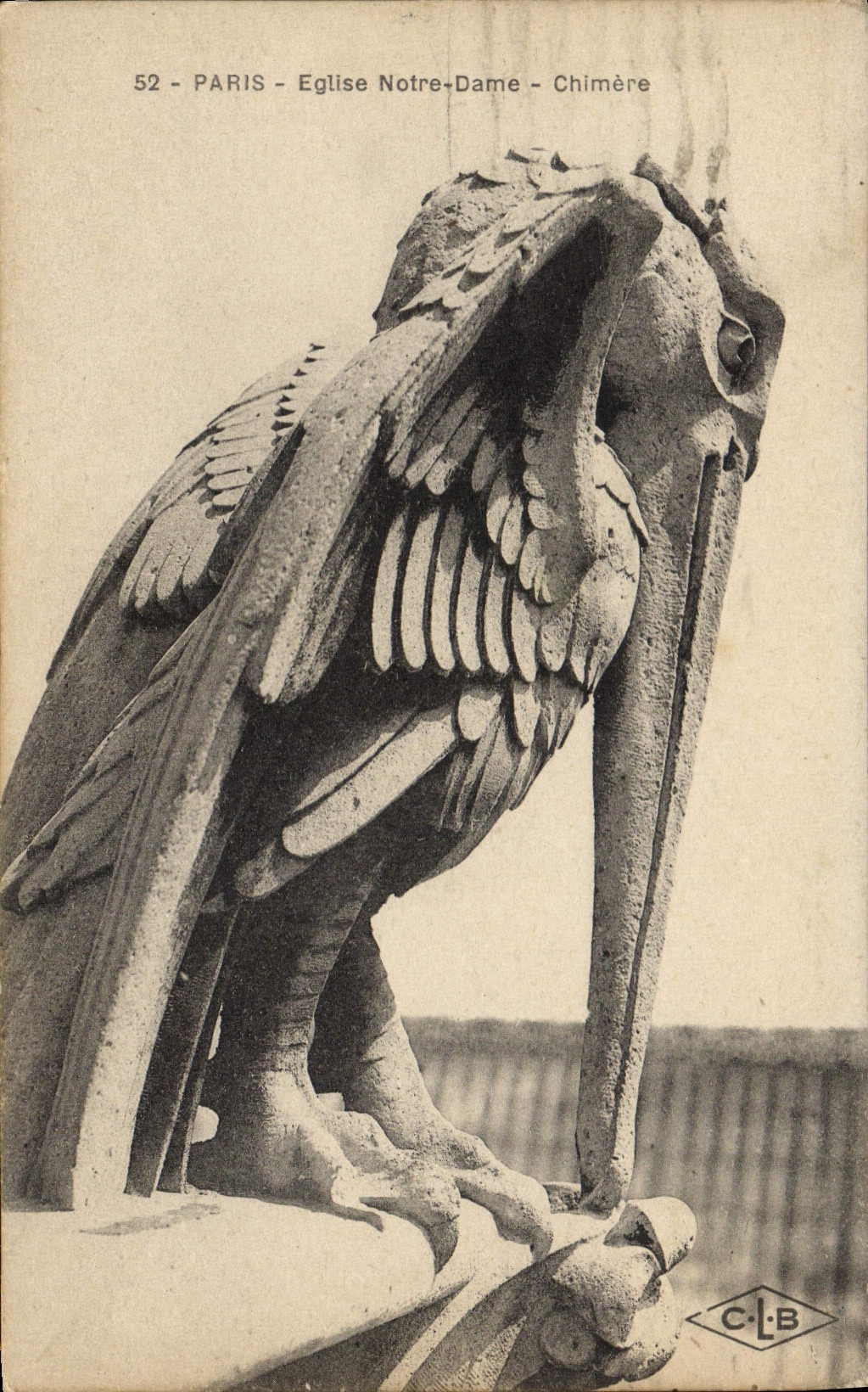 CPA Gargouille Paris Eglise Notre Dame Chimere