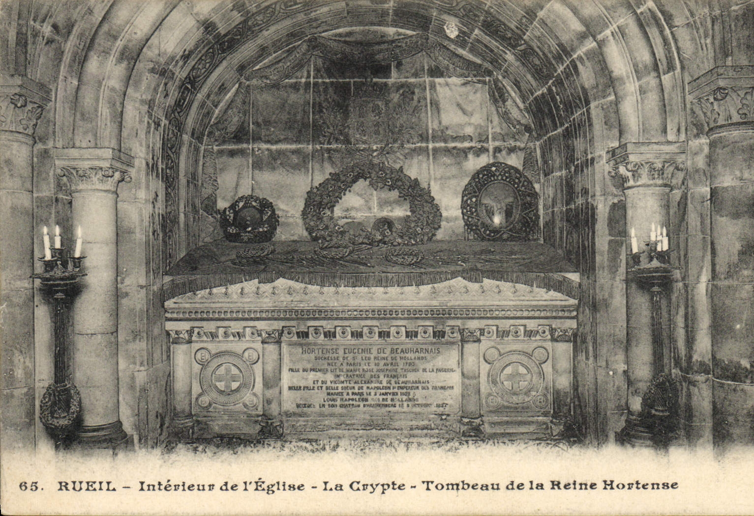 Postal Muerte Rueil Interior de la iglesia la cripta Tumba de la Reina Hortense