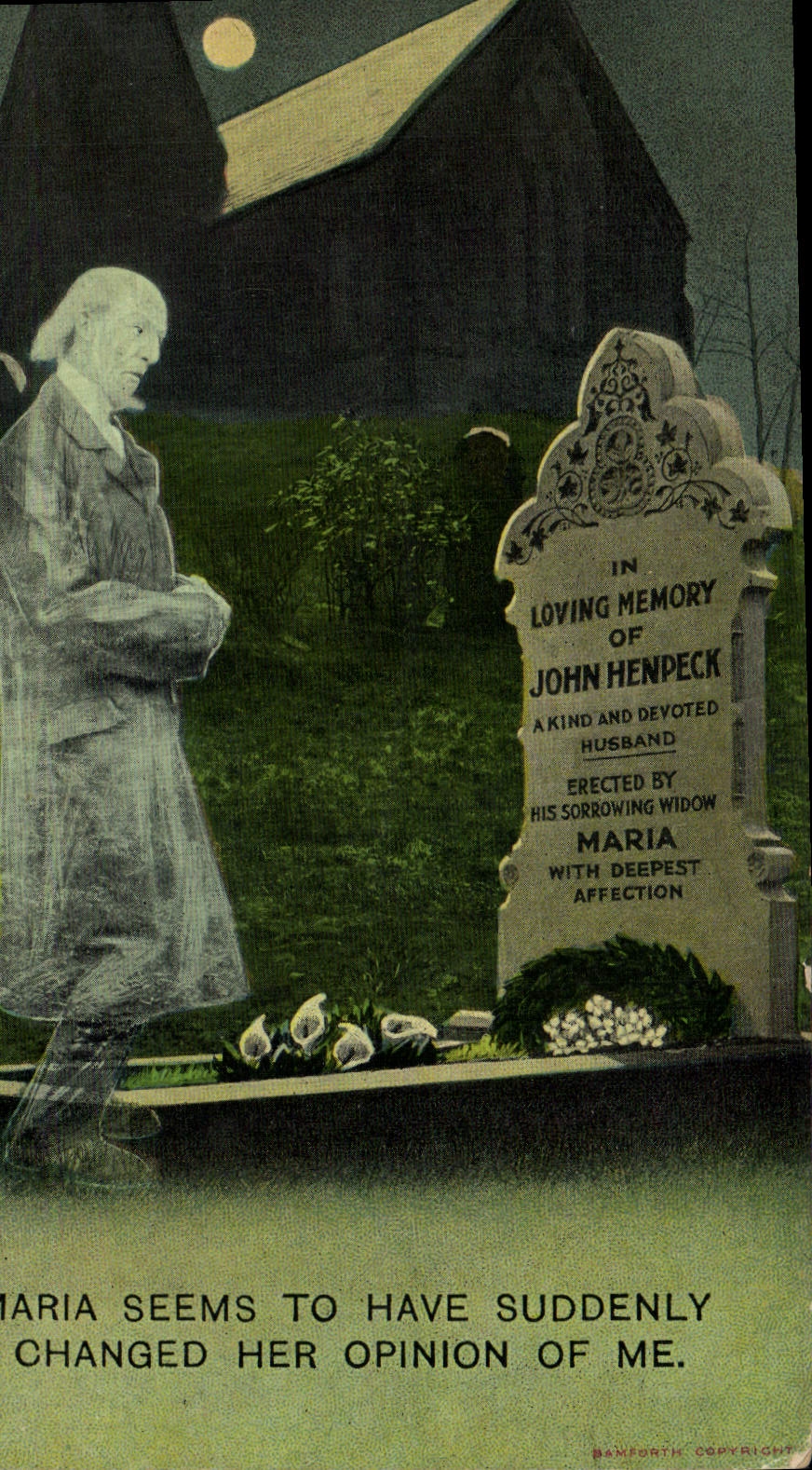 Vintage Postcard Mort Maria seems to cuts suddenly changed her opinion