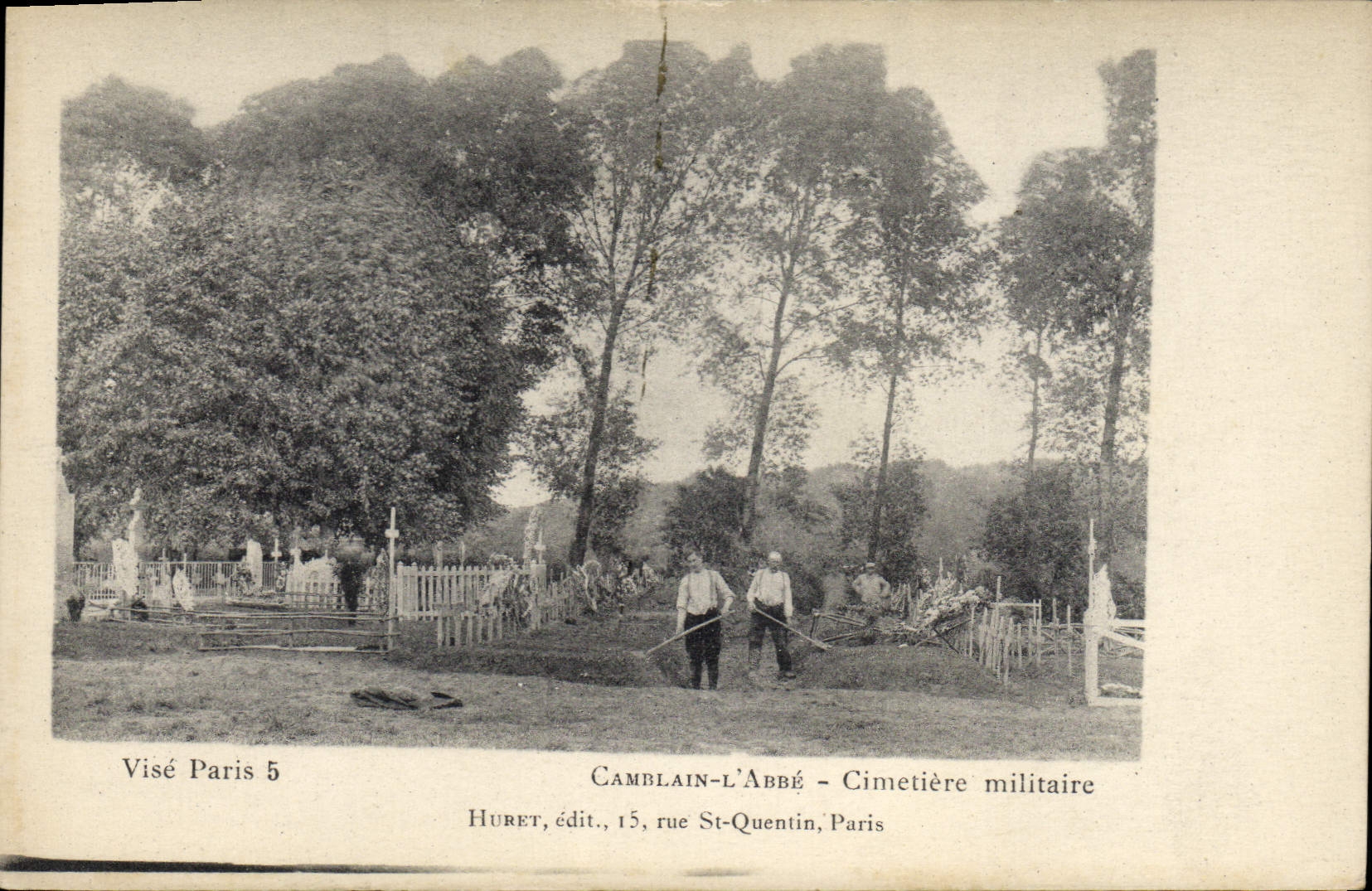 Vintage Postcard Dead Camblain the Military abbot Cemetery