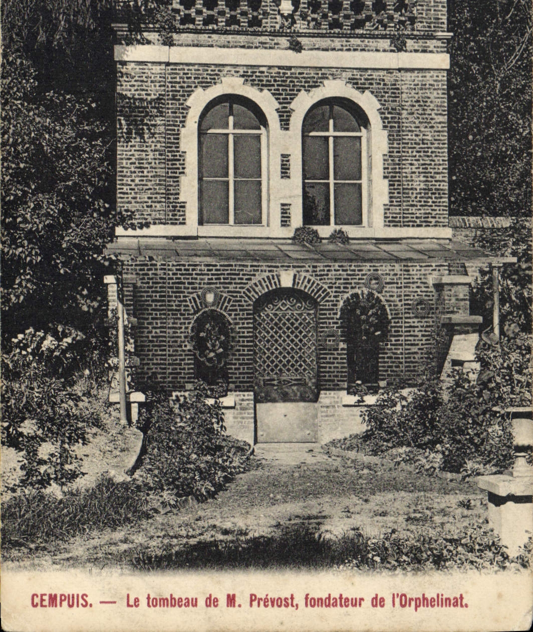 Vintage Postcard Dead Cempuis the tomb of Mr. Prevost founder of the orphanage