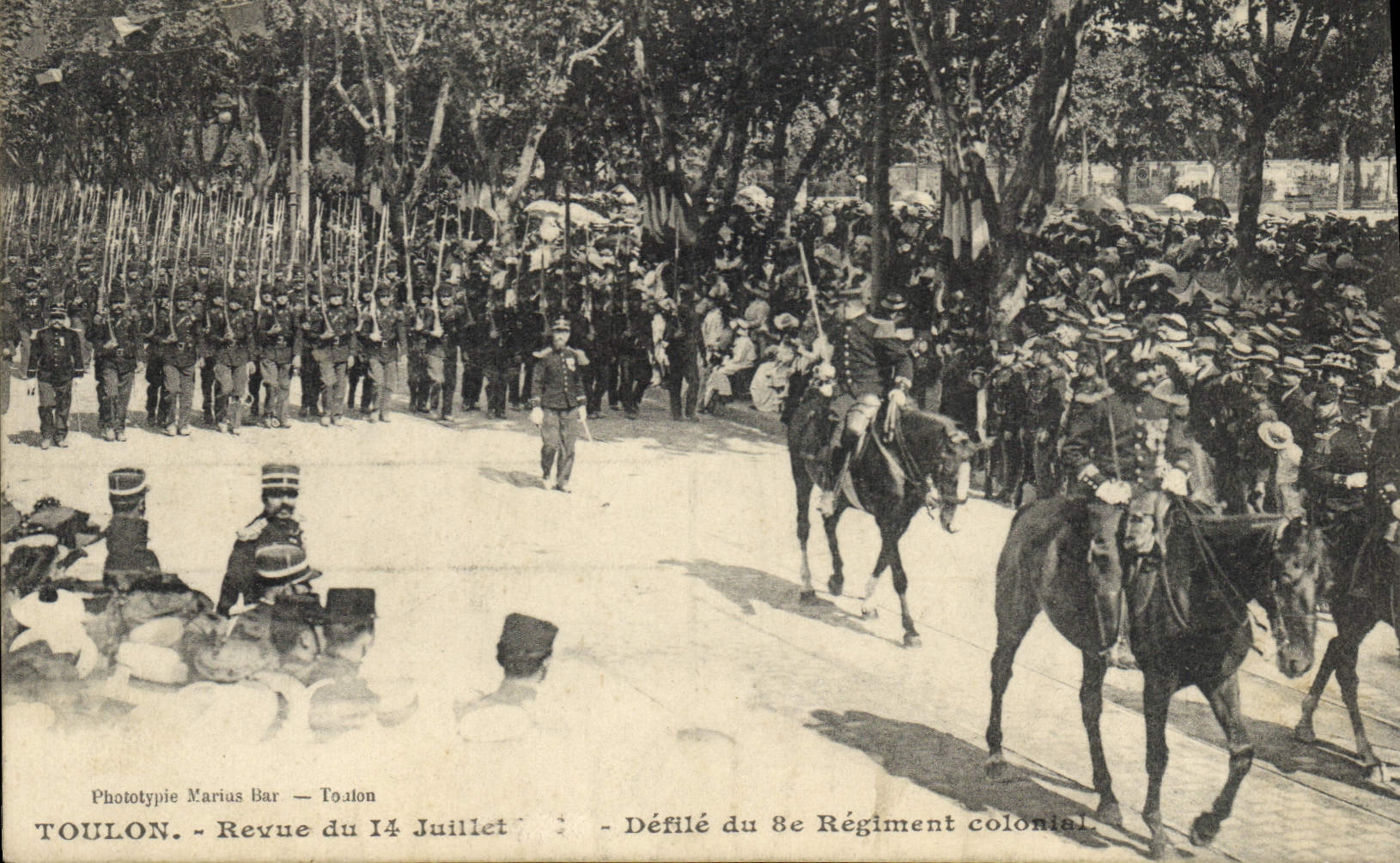 Vintage Postcard Dead Toulon Re-examined of the Ravelled July 14th of the 8th colonial regiment