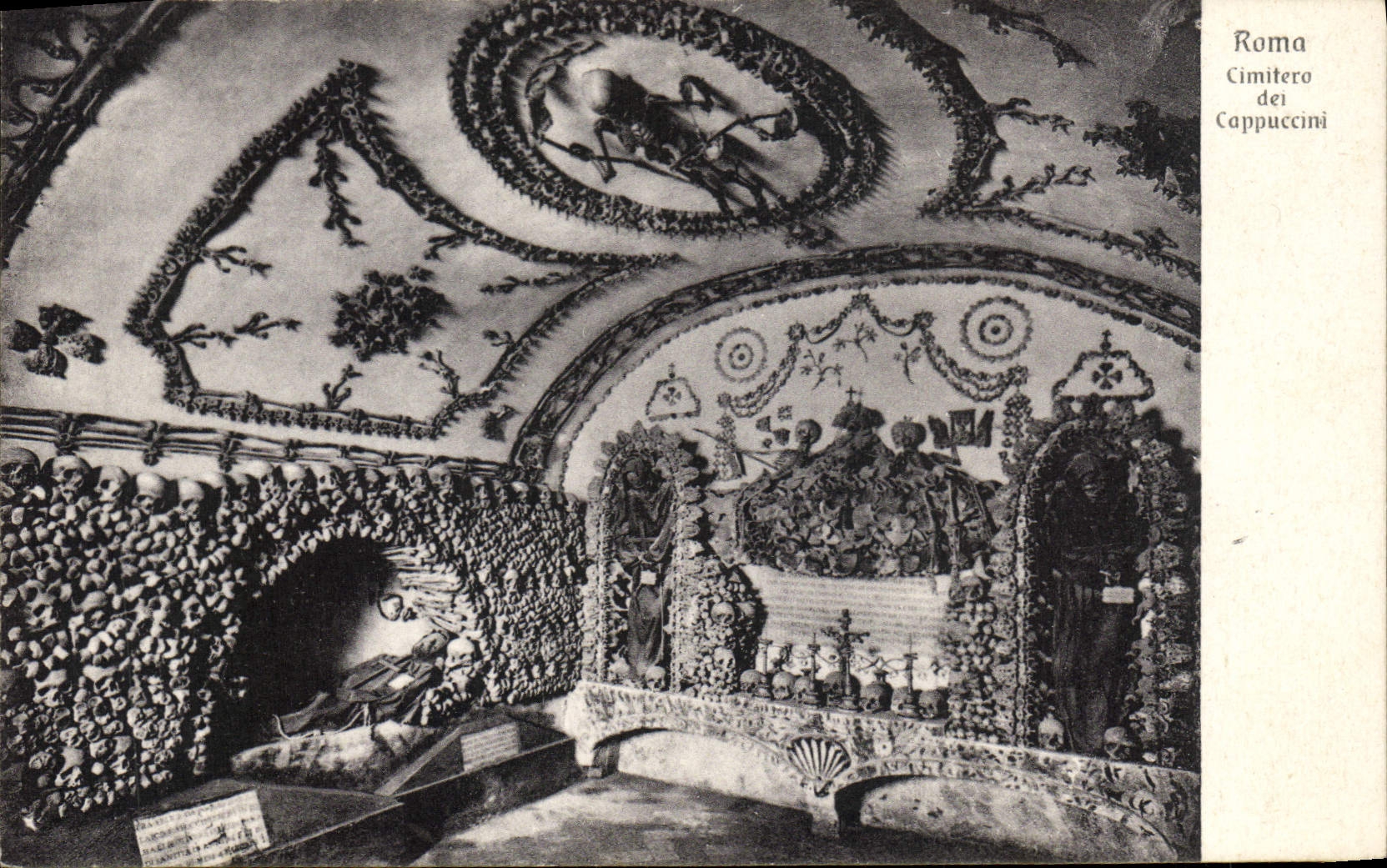 Vintage Postcard Dead Roma Cimitero dei Cappucini