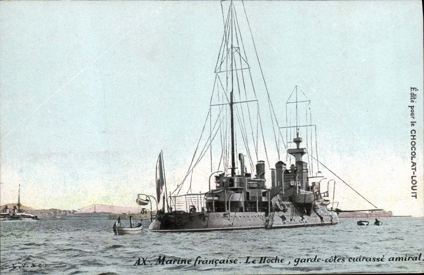CPA Bateau Le Hoche Garde cote Cuirasse amiral 