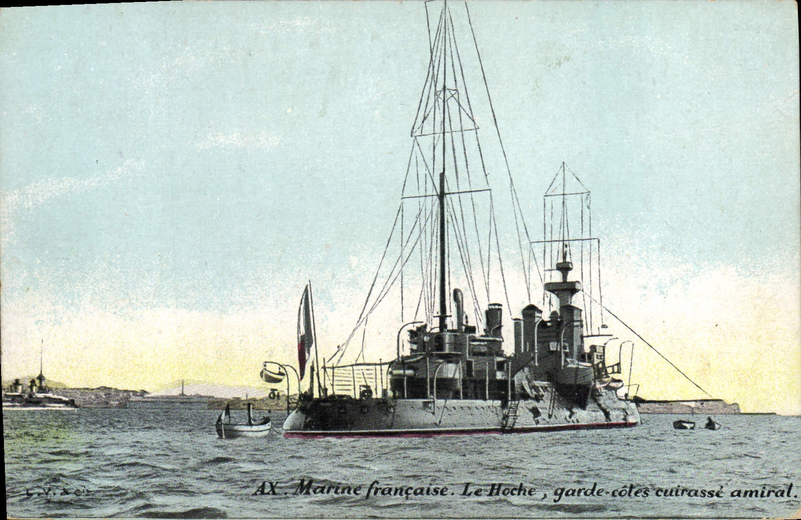 CPA Bateau Le Hoche Garde cote Cuirasse amiral 