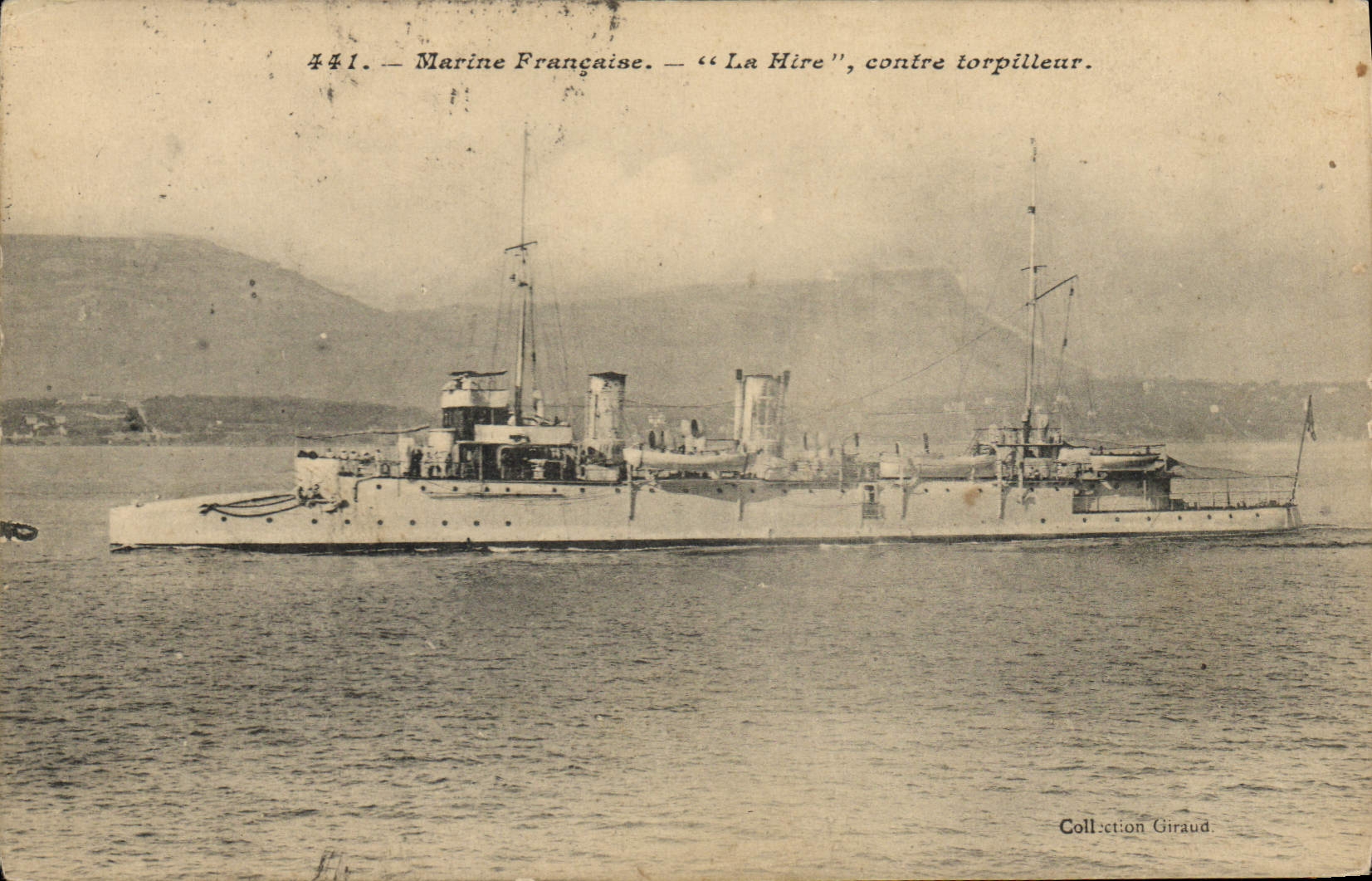 CPA Bateau Le Hire Contre torpilleur 