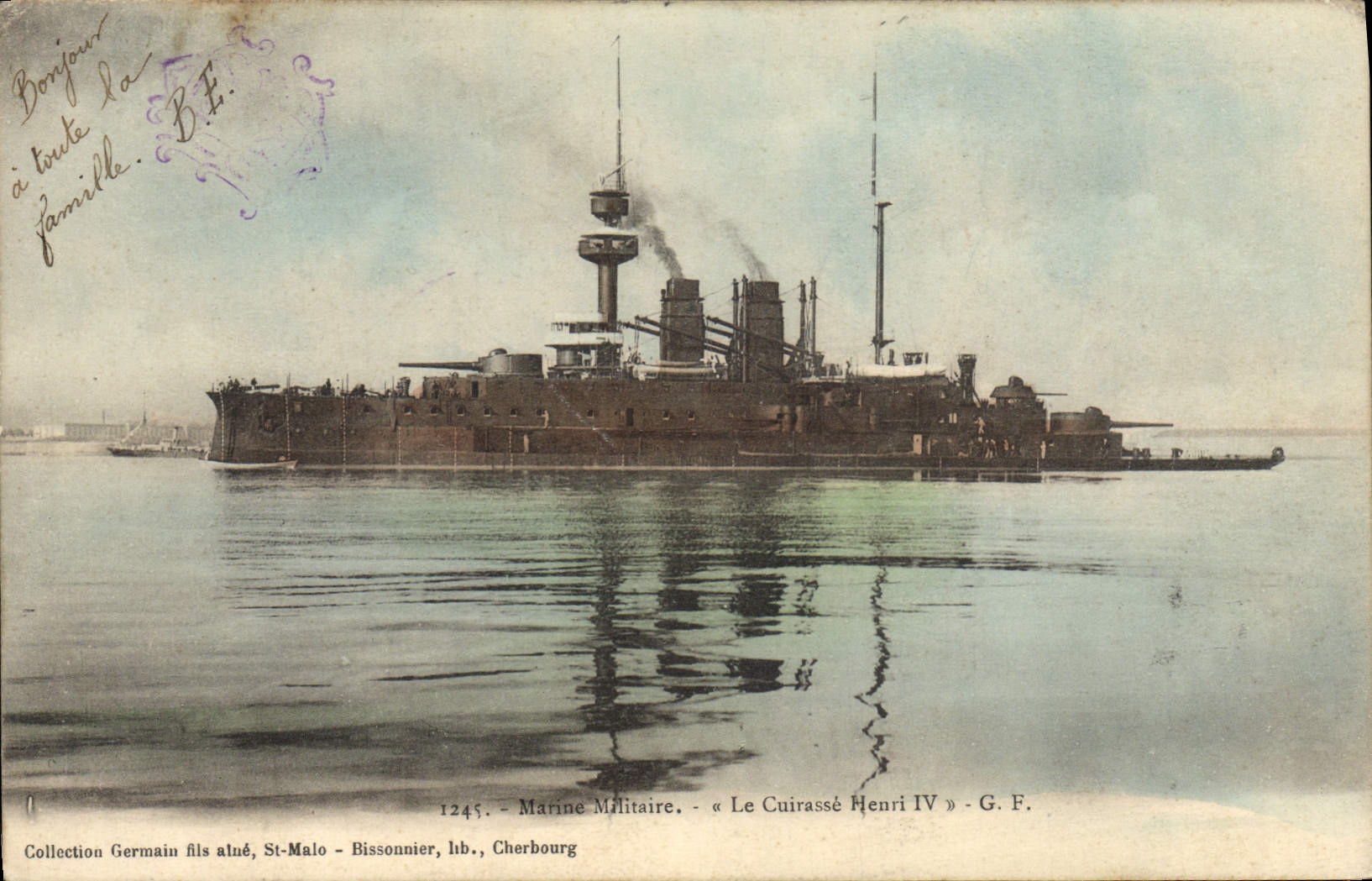 Vintage Postcard Bateau armours It Henri IV